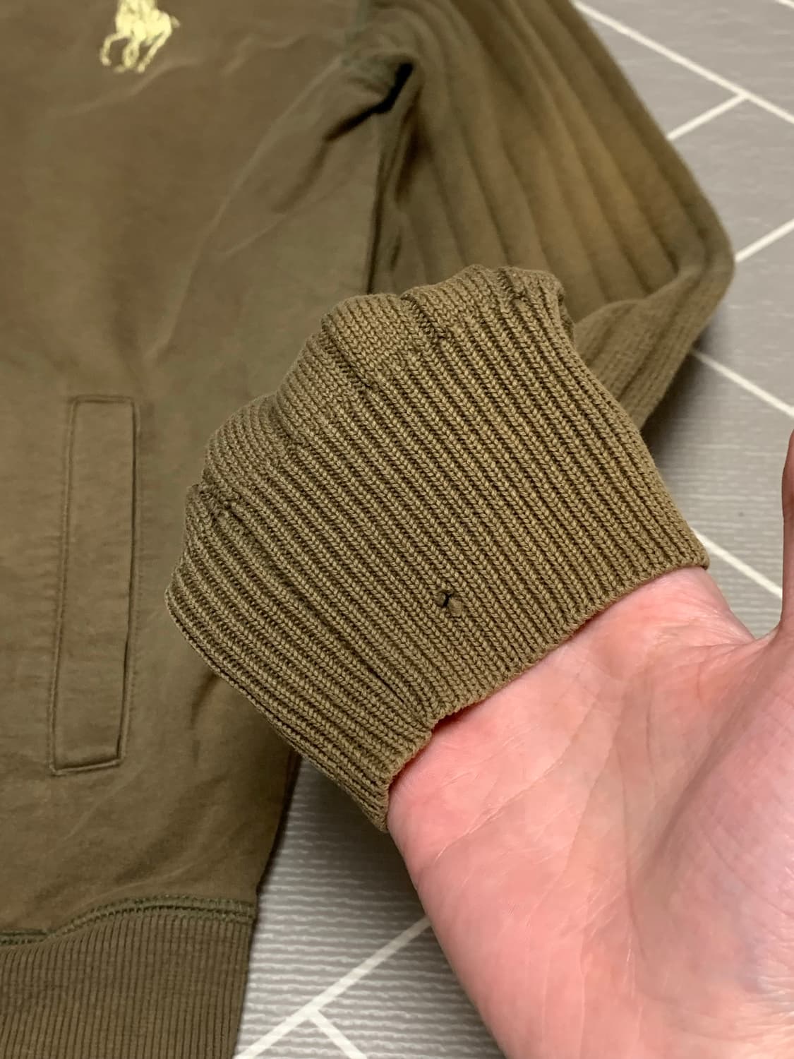 폴로 빅포니 더블 니트코튼집업 트윌자켓 상품이미지10