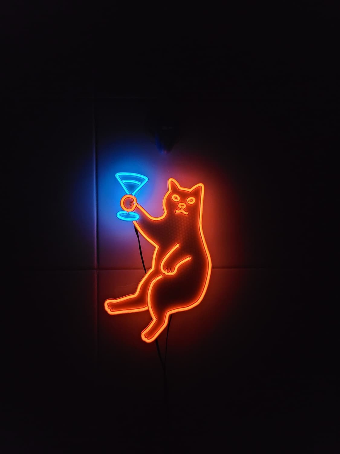 네온사인 고양이 칵테일 led 램프 조명 무드등 상품이미지3