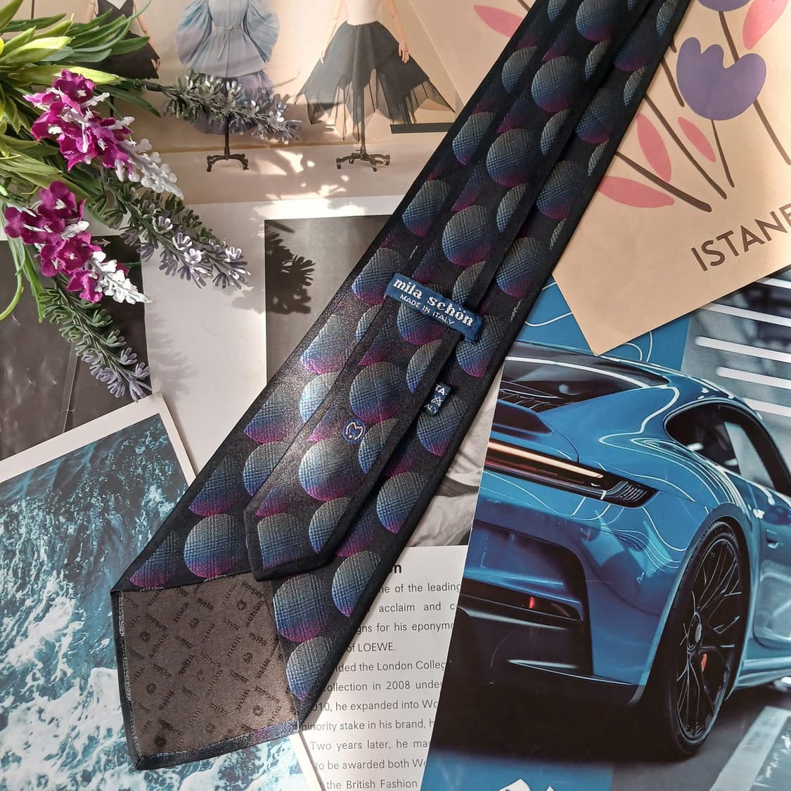 밀라숀 실크 블랙 도트 패턴 넥타이 9.4cm A~B등급 A19861
 상품이미지5