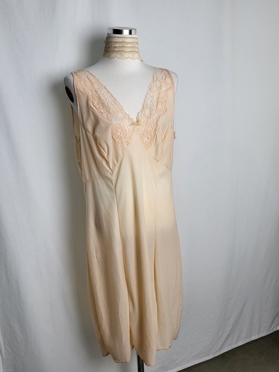 빈티지 샴페인 베이지 슬립 원피스 상품이미지2