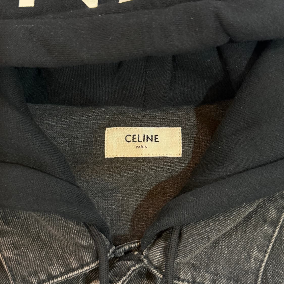 [리오브] 셀린느 백로고 흑청 후드 데님 자켓 상품이미지4