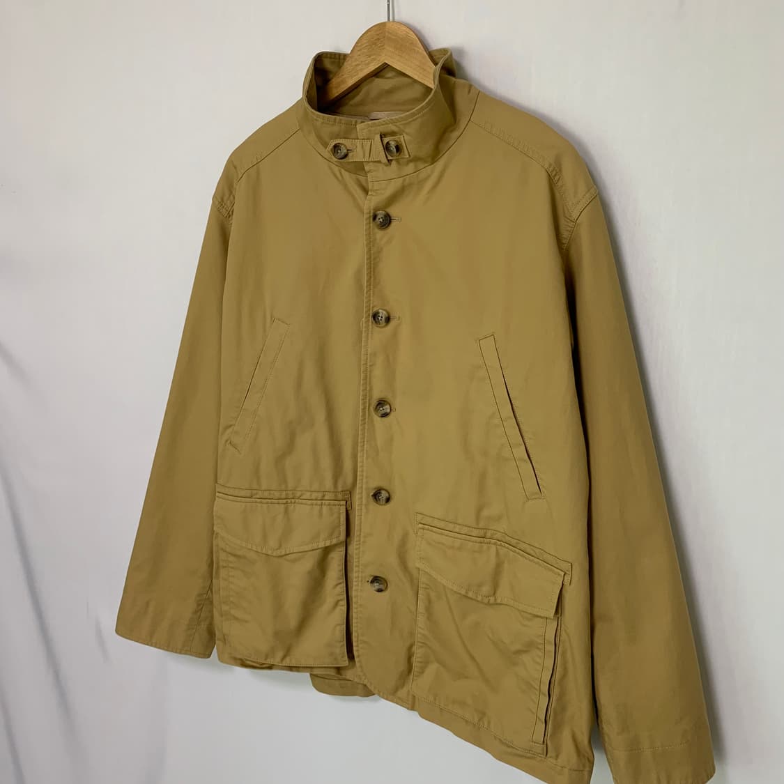 에디바우어 반 하이넥 트렌치 버튼 카고 자켓 베이지 남성 L 상품이미지2