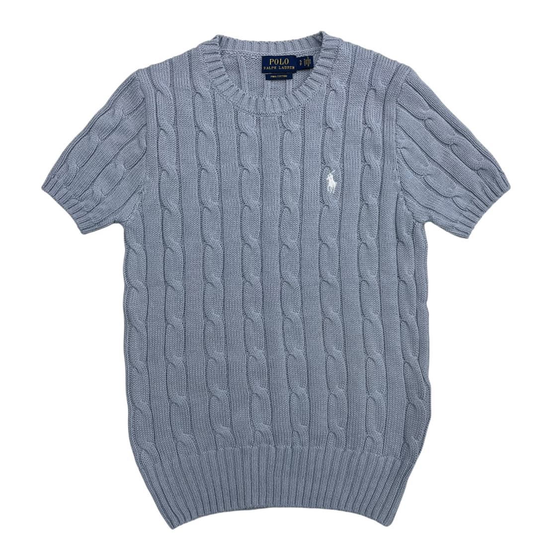 폴로 랄프로렌 화이트포니 소라 꽈배기 반팔니트 S 상품이미지2