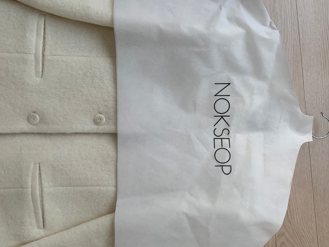 녹섭 알파카 블랜드 하프코트 아이보리(새상품) 상품이미지2