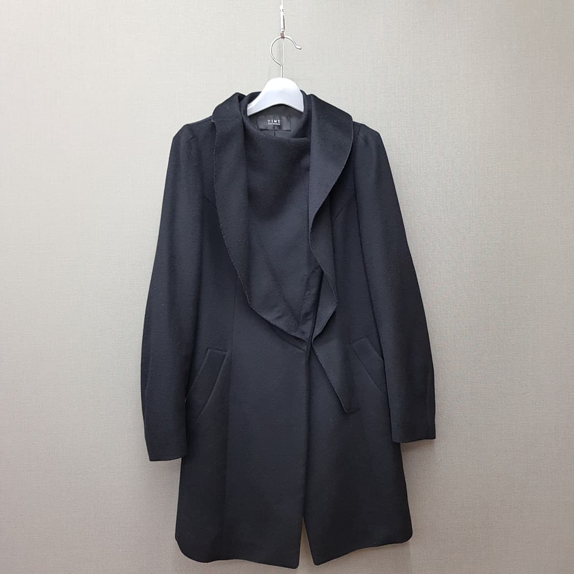 한섬 타임 드레이프 칼라 롱 코트 M사이즈 상품이미지1