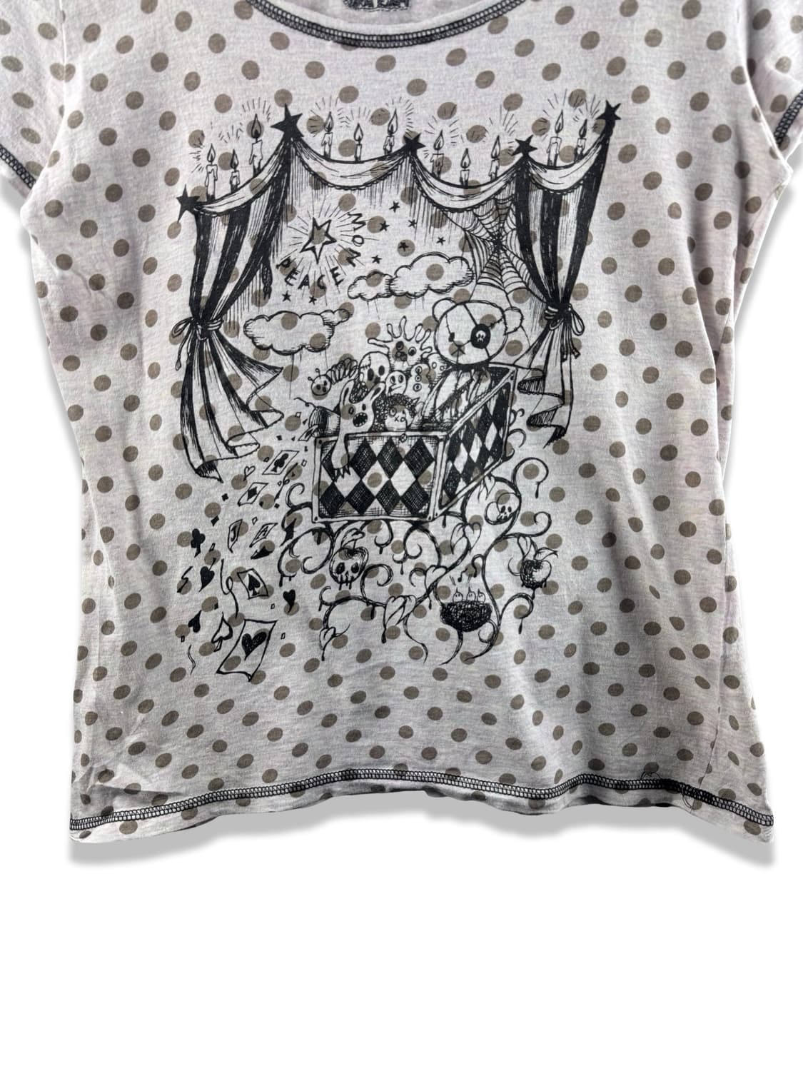 JPN 키치 도트 반팔슬리브2164 상품이미지3