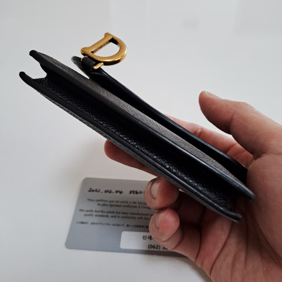 [100%/정품] 디올 새들 블룸 카드지갑 블랙, 디올지갑,디올카드지갑 상품이미지8