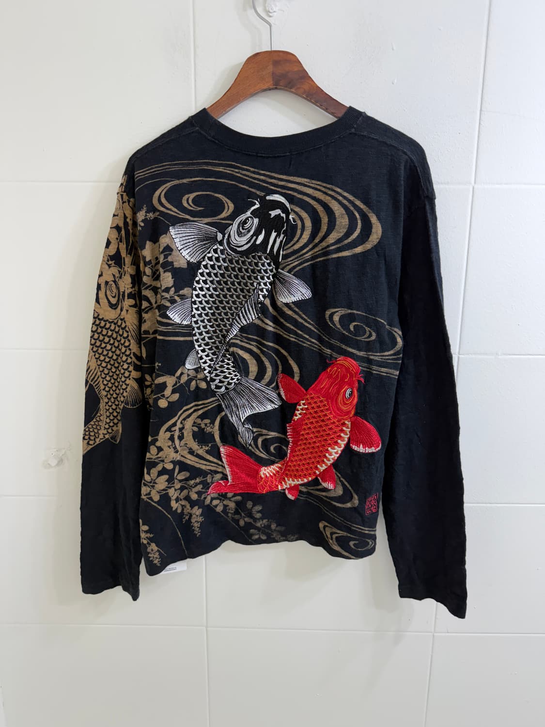 카라쿠리타마시이 오리엔탈 자수 프린팅 롱슬리브 상품이미지5