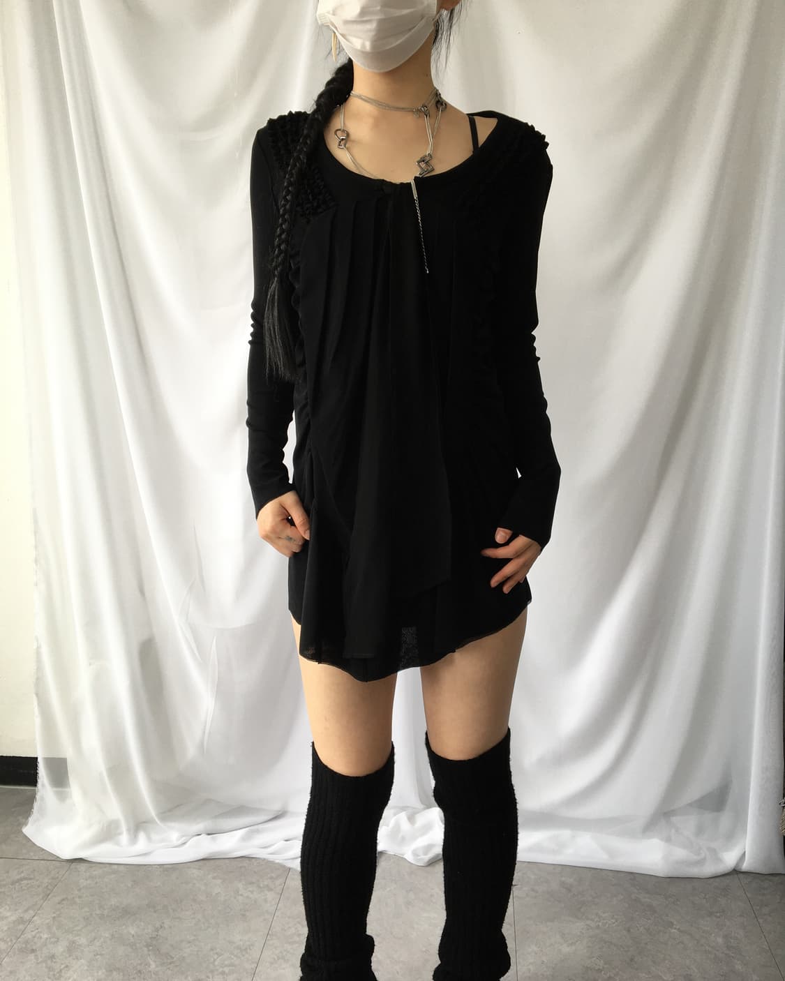 Shirring tied point sleeve 상품이미지1