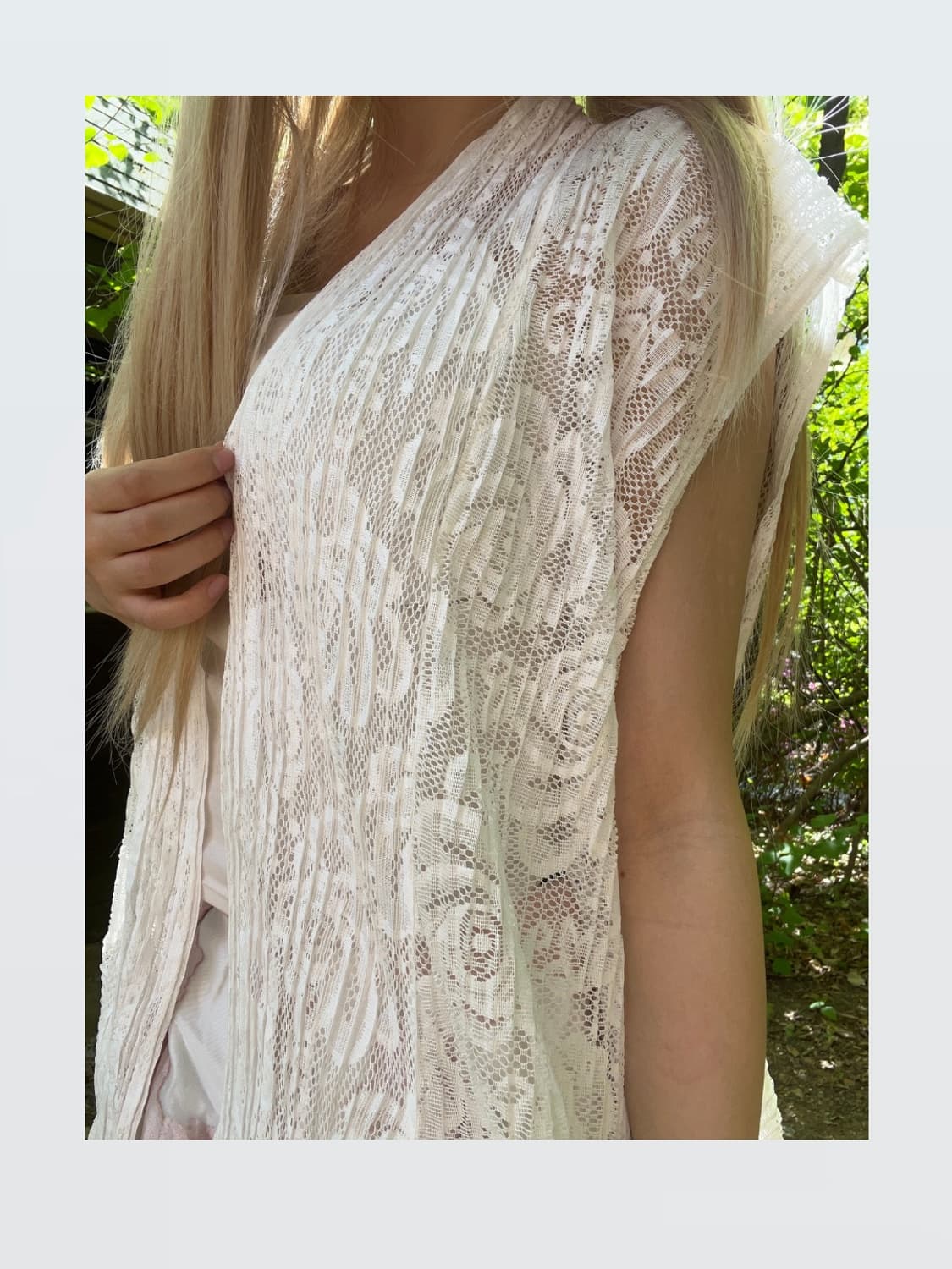 White Rose Lace Vest 화이트 레이스 베스트 상품이미지1