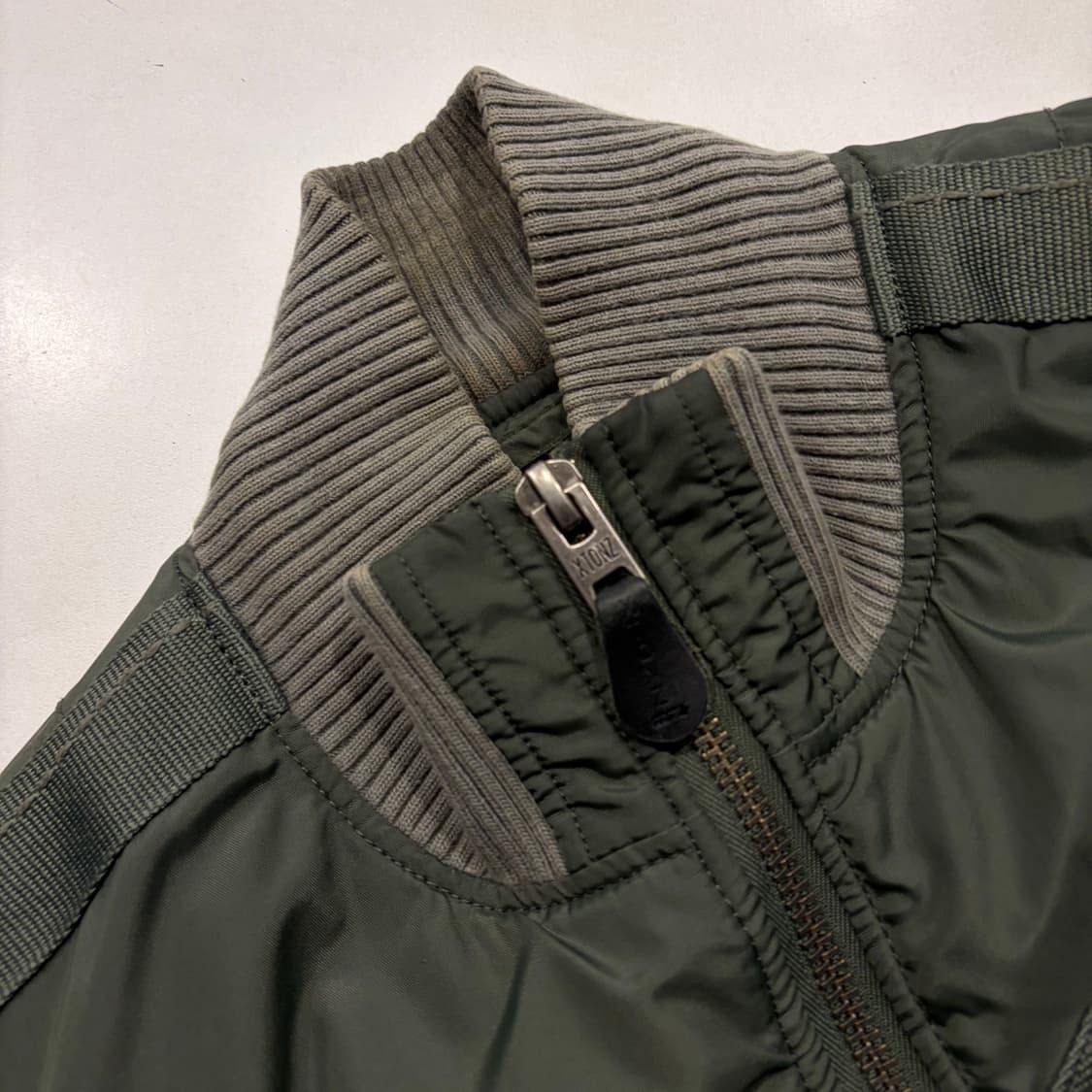 [L] 엑스톤즈 밀리터리 항공 MA-1 봄버 자켓 카키 D656 상품이미지5