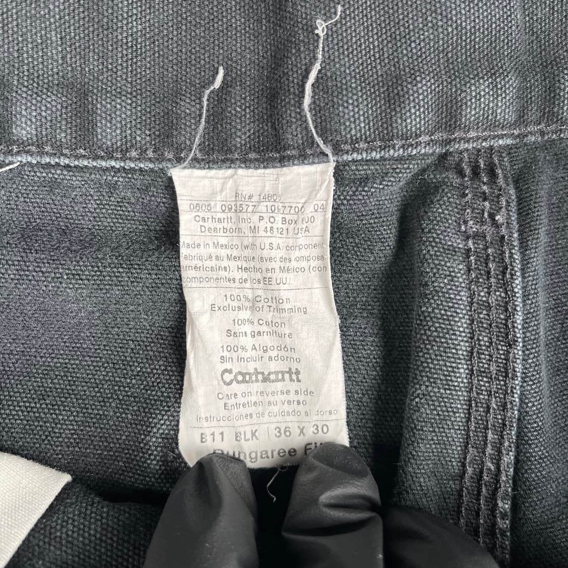 빈티지 칼하트 블랙 싱글니 카펜터 팬츠 B11BLK 상품이미지4