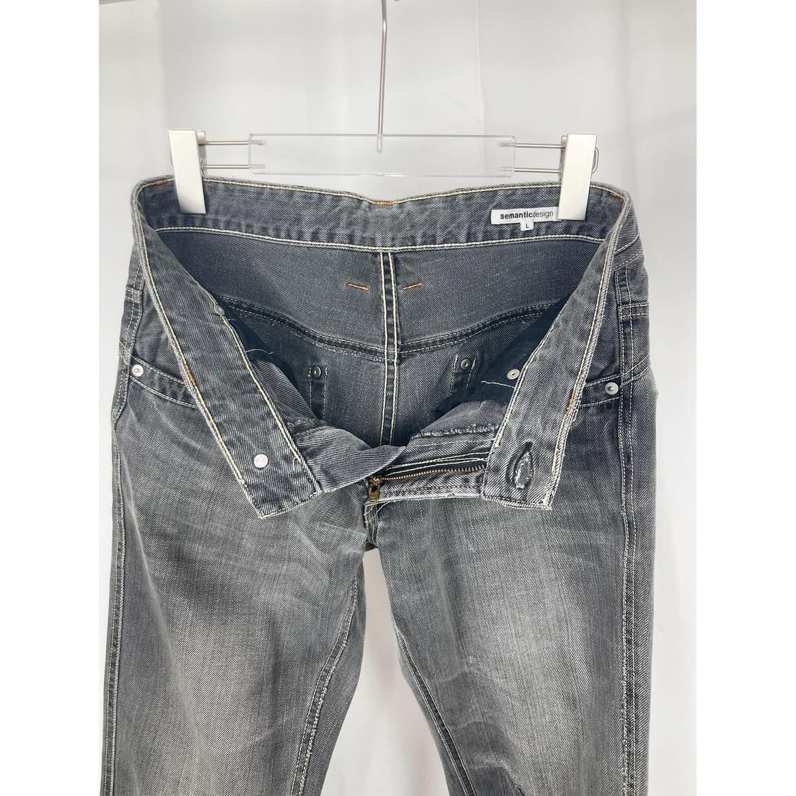 빈티지 세미 부츠컷 데미지 워싱 팬츠 상품이미지2