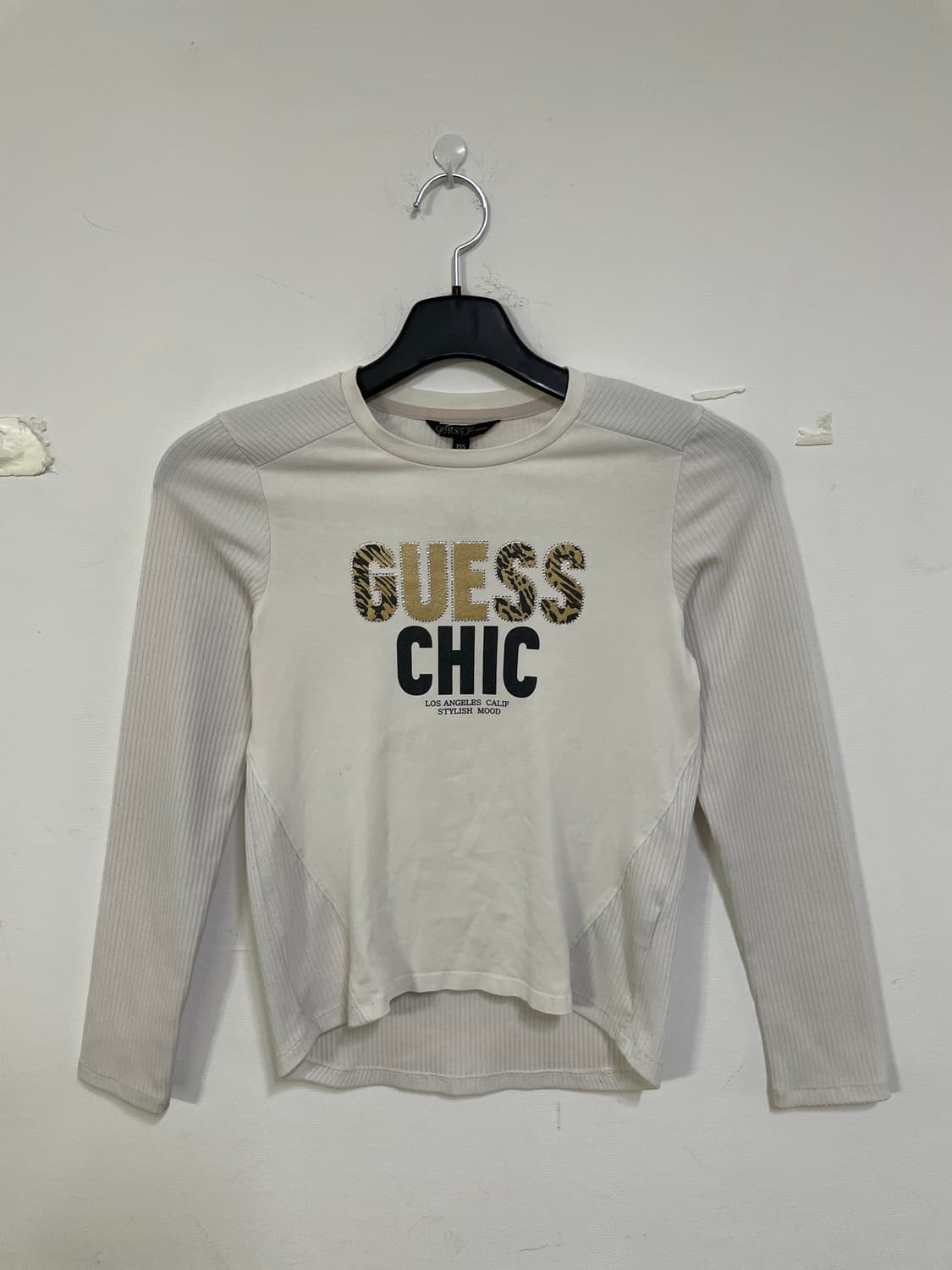 게스 쉬크 긴팔 티셔츠 화이트 상품이미지2