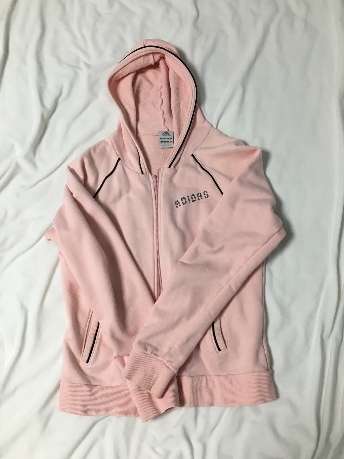 아디다스 딸기우유 연핑크 후드집업 상품이미지3