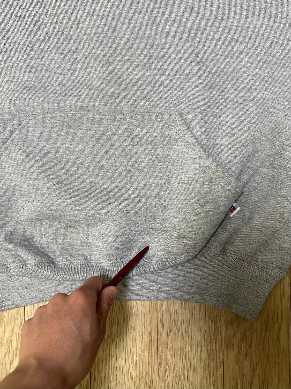 90s 빈티지 러셀 후드 그레이 XL 상품이미지7