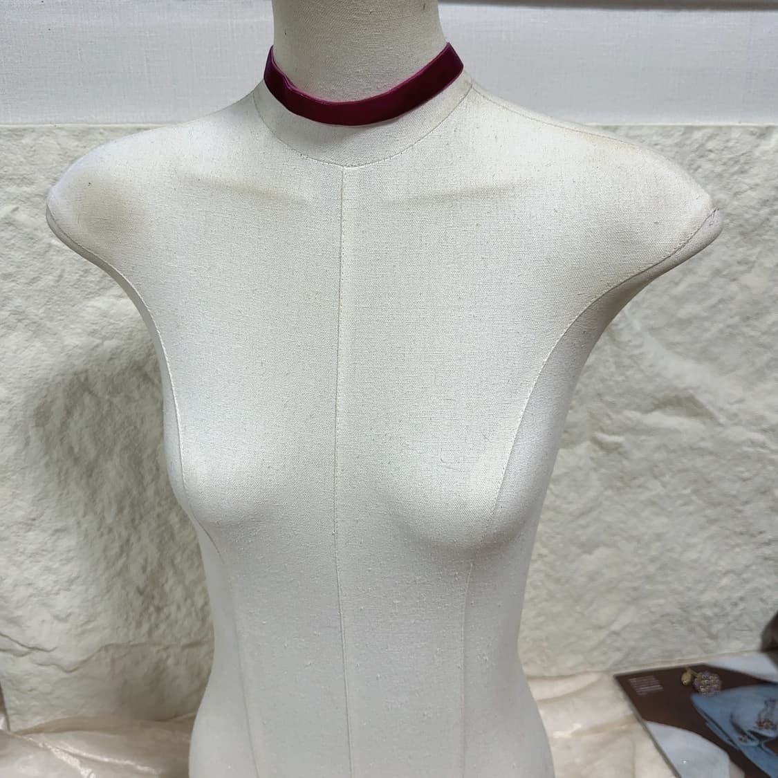 빈티지 미국 Baublebar 보라핑크 벨벳 초커 목걸이 상품이미지1