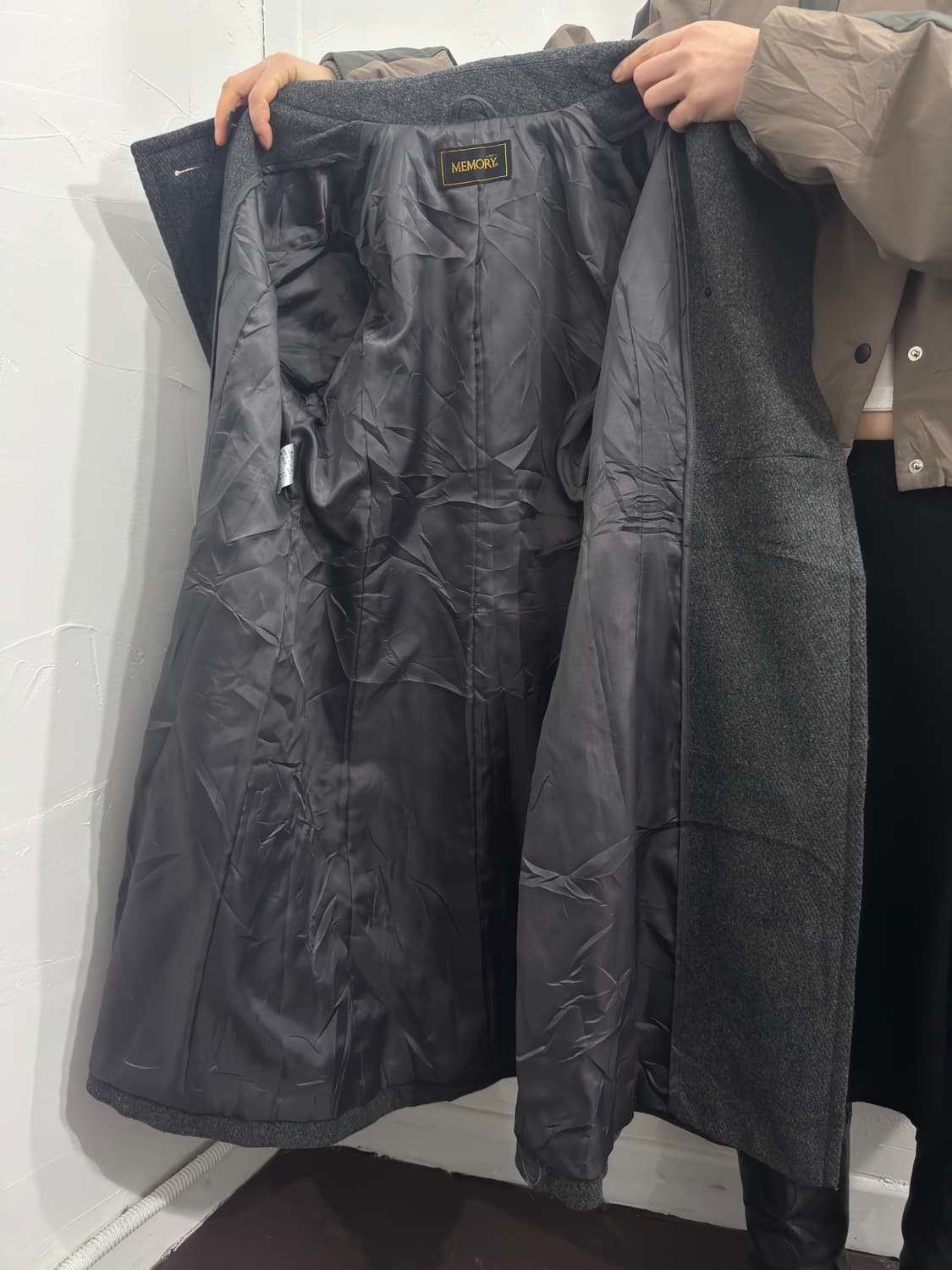 memory gray two button wool coat 상품이미지6