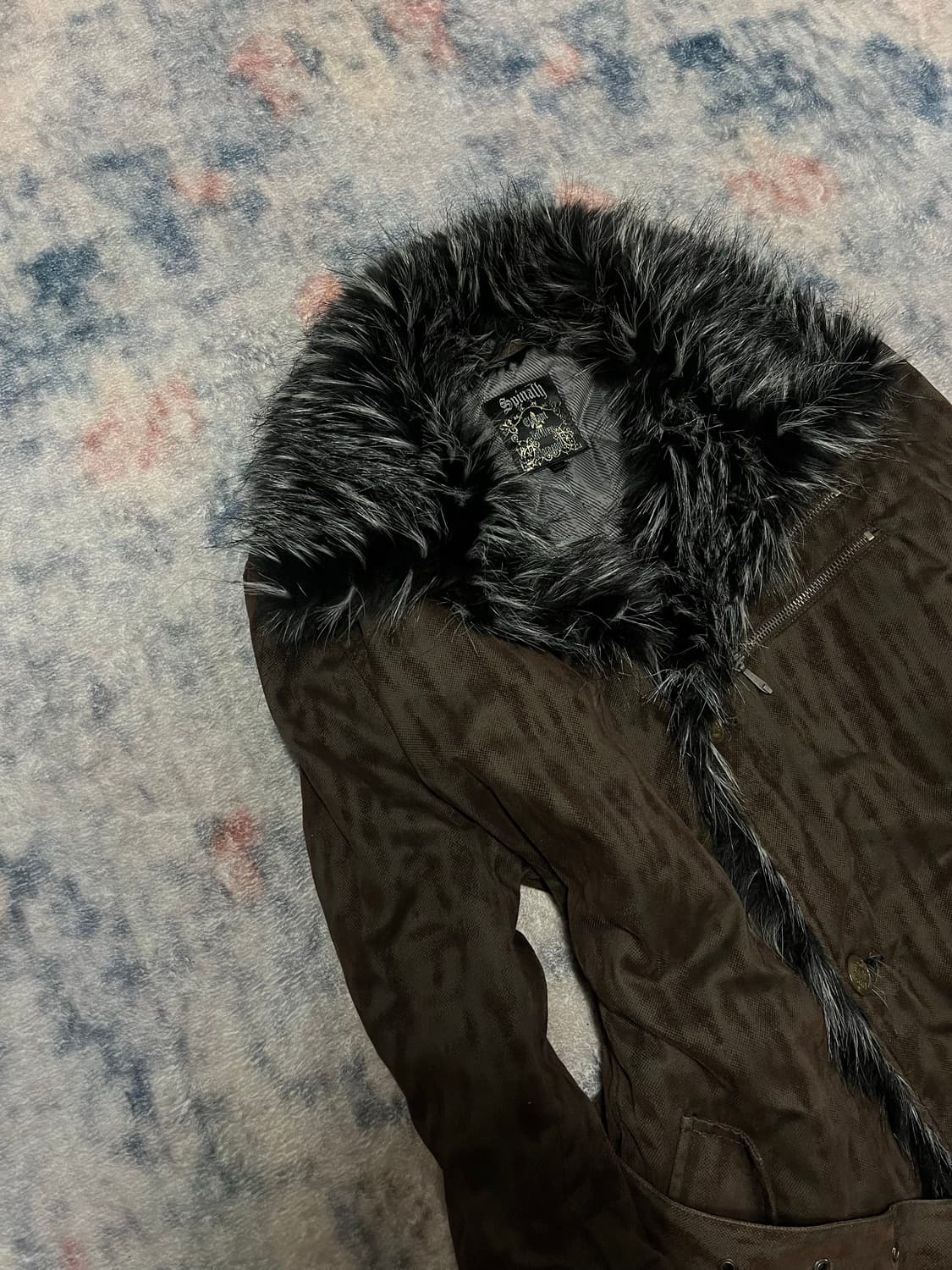 Spinash 00s archive leopard trimming fur 상품이미지2