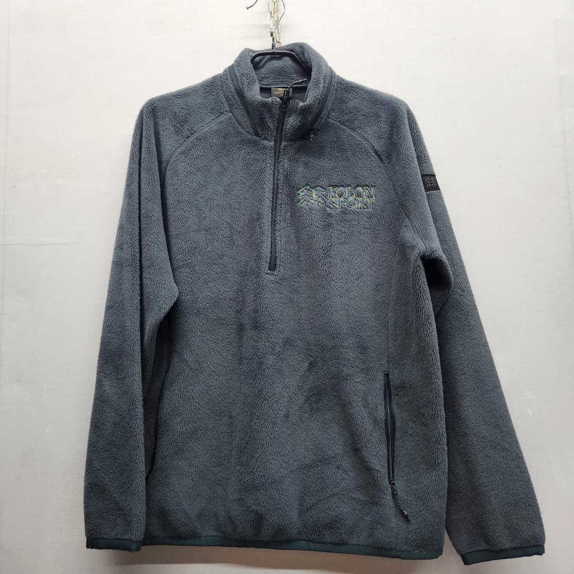 코오롱스포츠 로고 와펜 반집업 플리스 105(XL) 상품이미지1