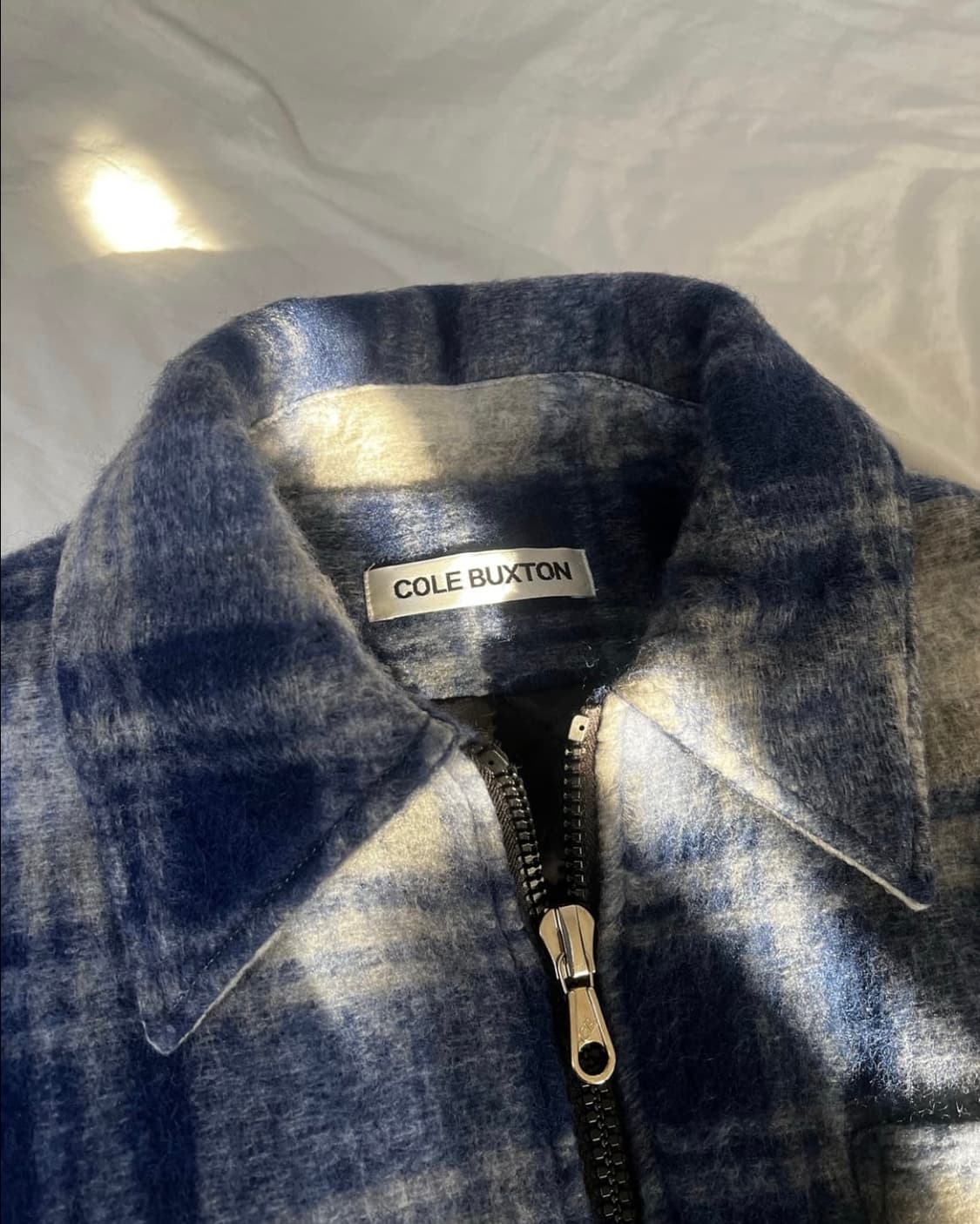 BLUE FLANNEL OVERSHIRT ZIP 플란넬 상품이미지3