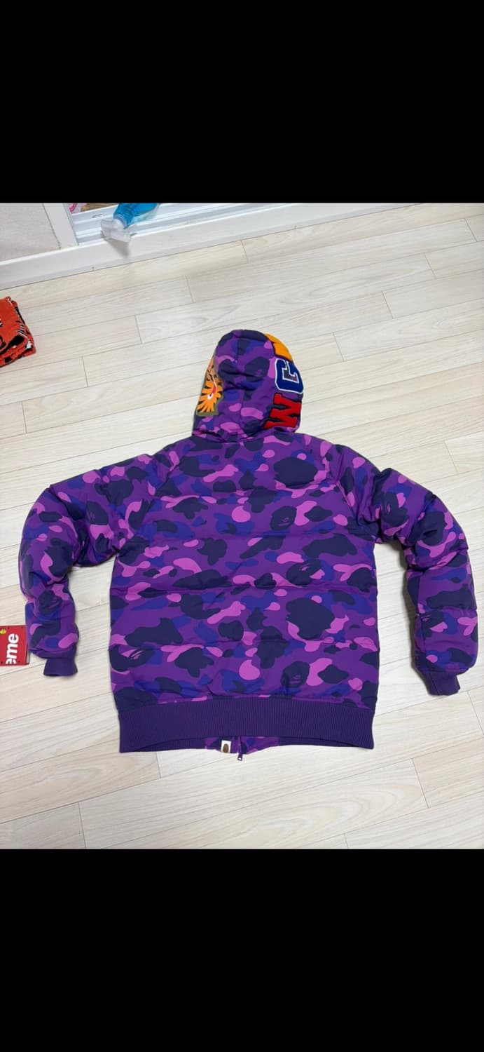정품]희귀매물]베이프 퍼플카모 샤크 패딩  상품이미지2