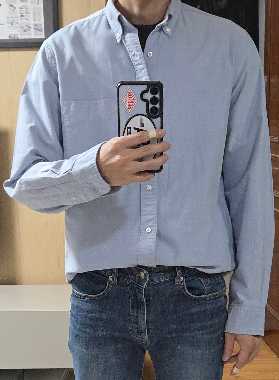 (착샷) 빔즈 플러스 옥스포드 셔츠  상품이미지8