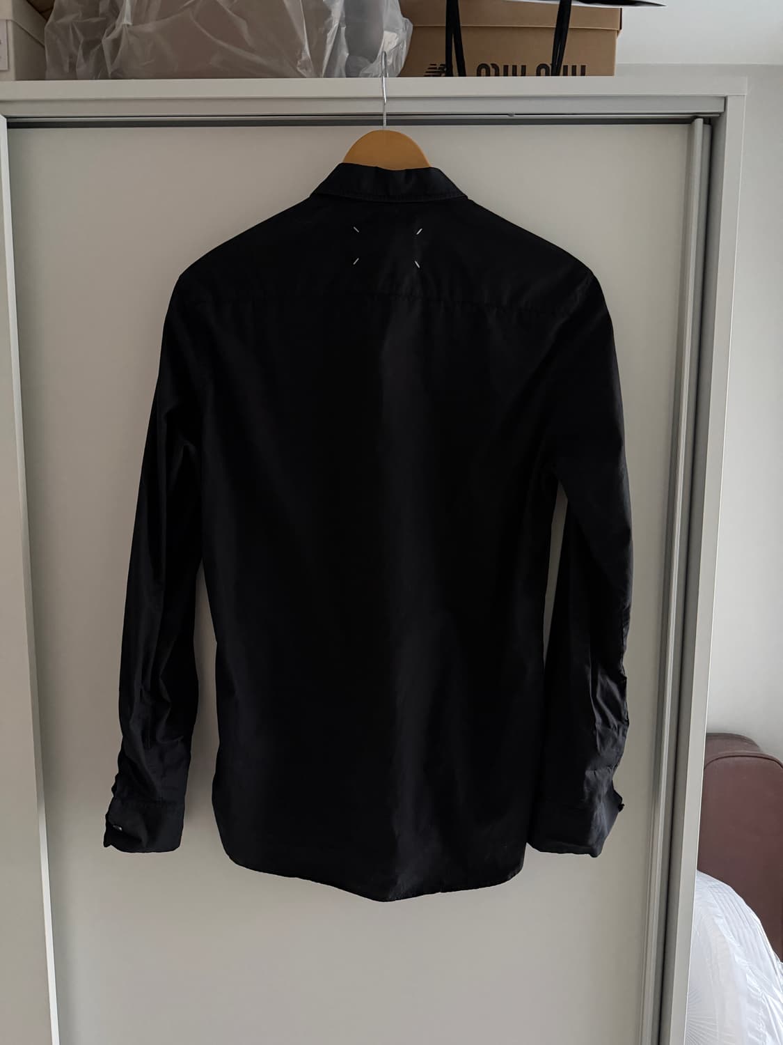 마르지엘라 스티치 셔츠 블랙 상품이미지2