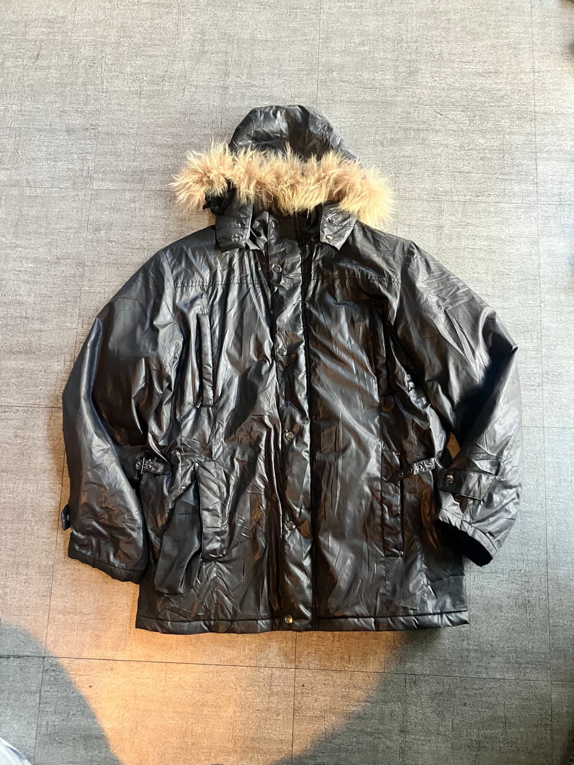 일본빈티지 Vmen 핀터깔y2k 보헤미안웨스턴 울프죠 레더패딩자켓 상품이미지1