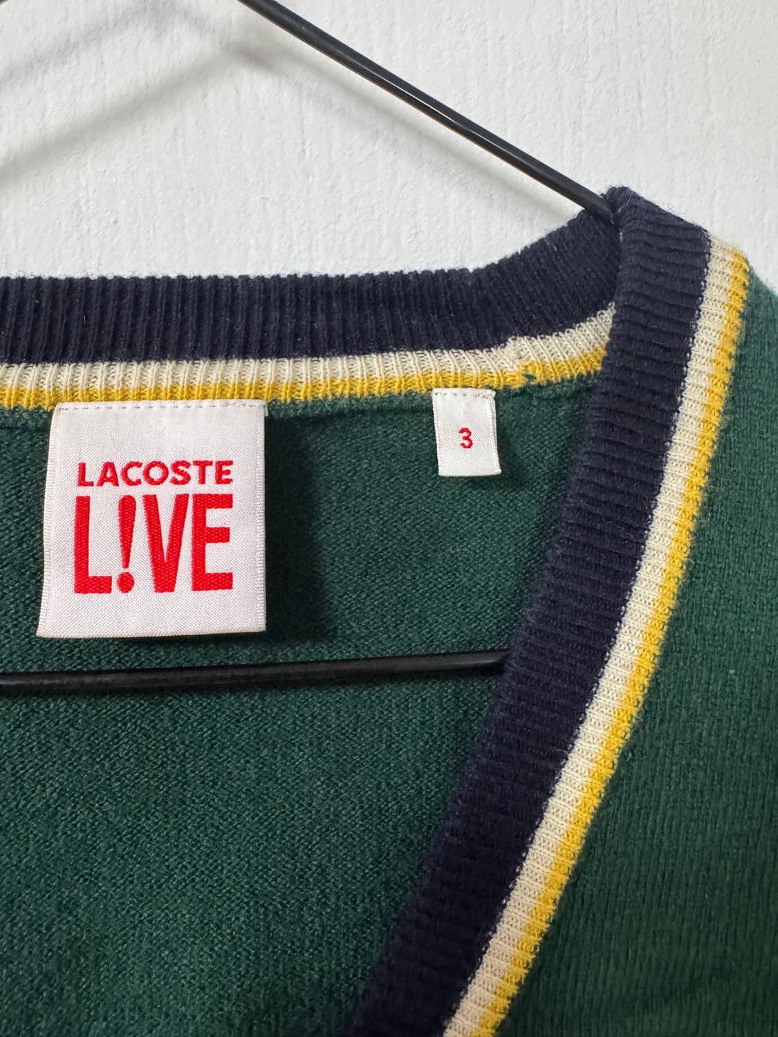 라코스테 라이브 남여공용 95 그린 모 가디건 상품이미지4