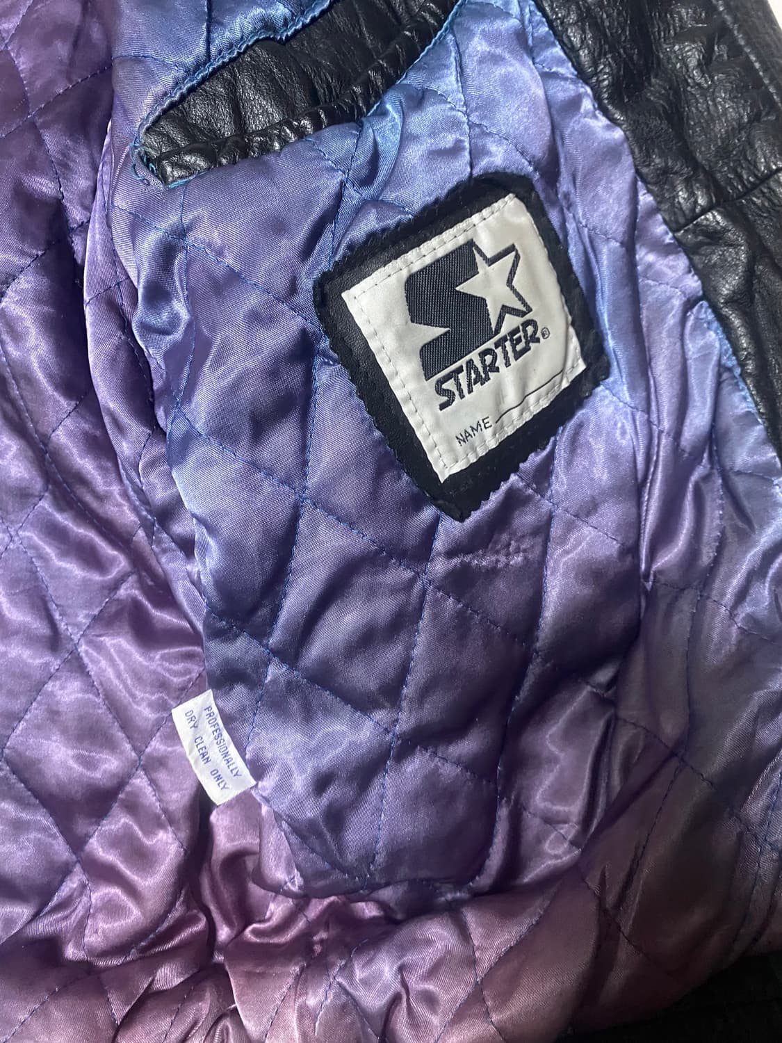 NBA 90s 샬럿 호네츠 스타터 가죽자켓 상품이미지7