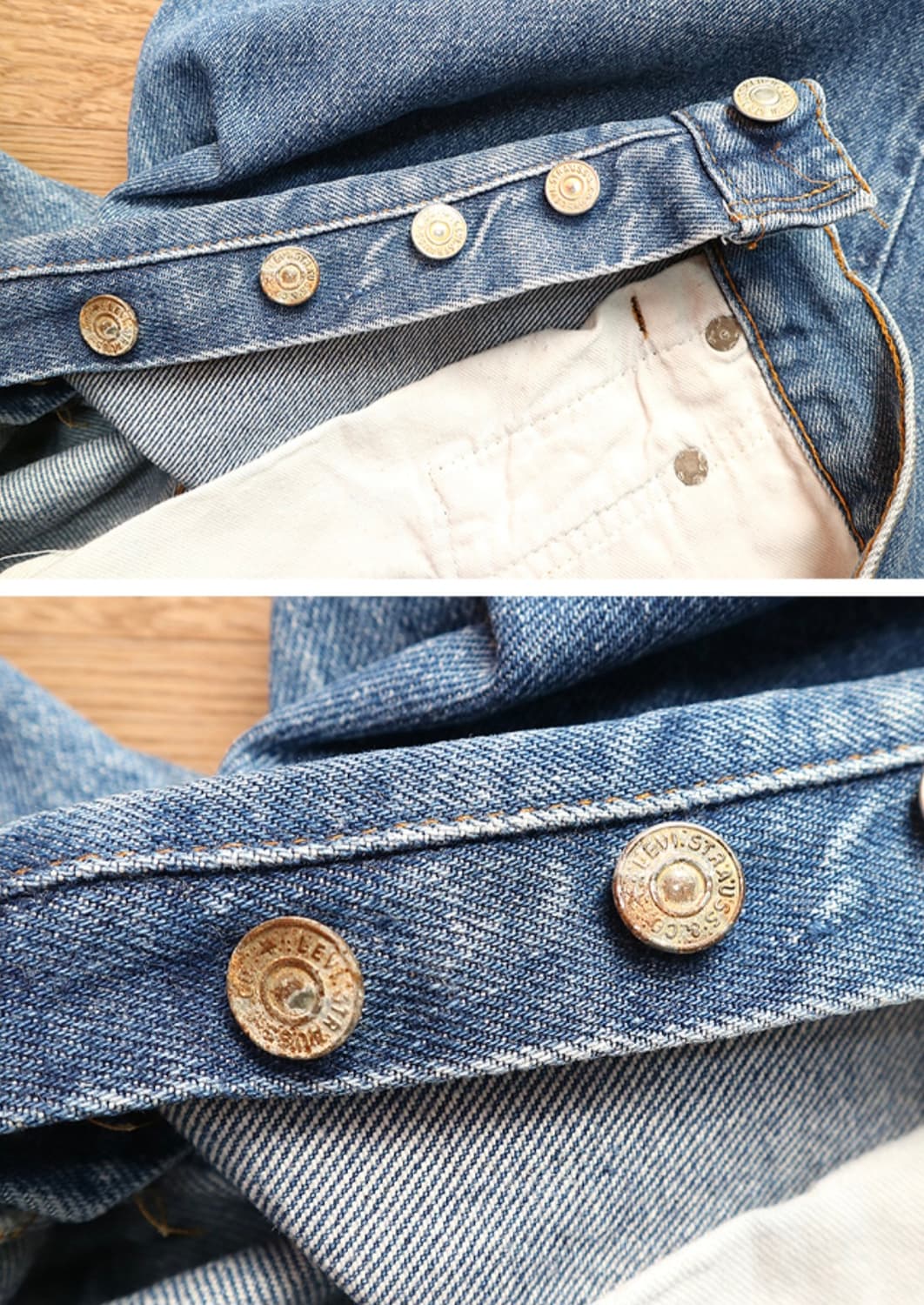 미국산80S LEVIS 리바이스 501 스몰E 66후기 빈티지 셀비지 상품이미지8