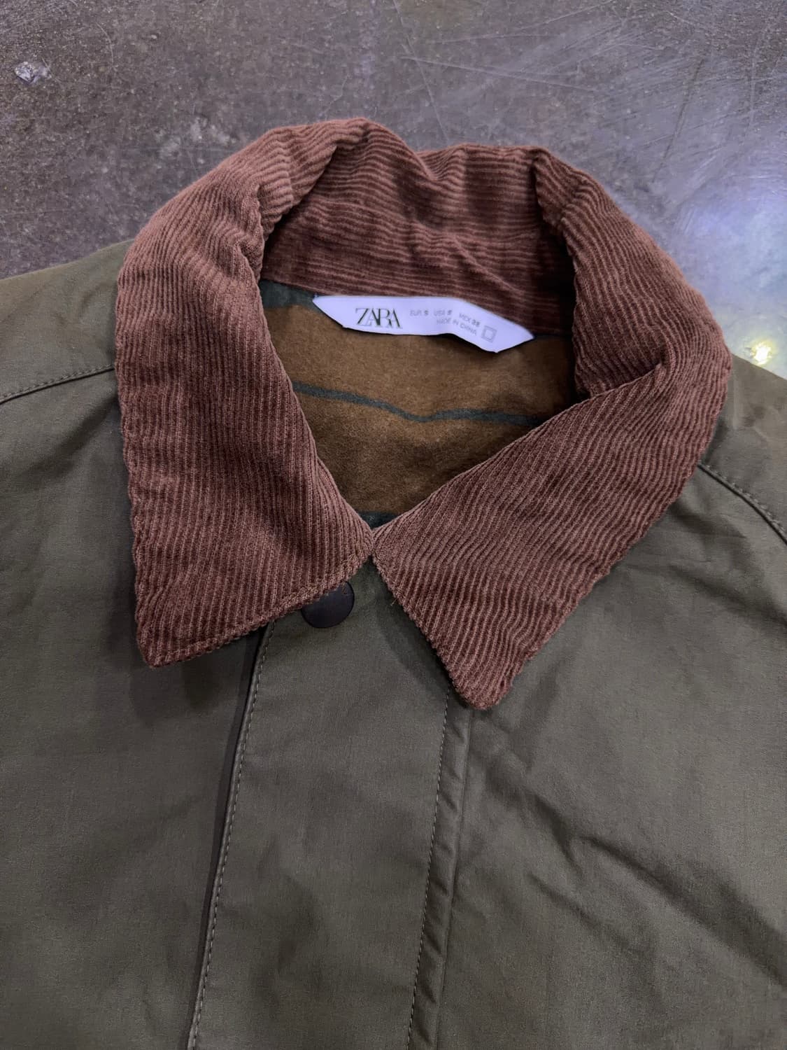 자라 클래식 논왁스 헌팅 비데일 자켓 올리브 S 상품이미지3