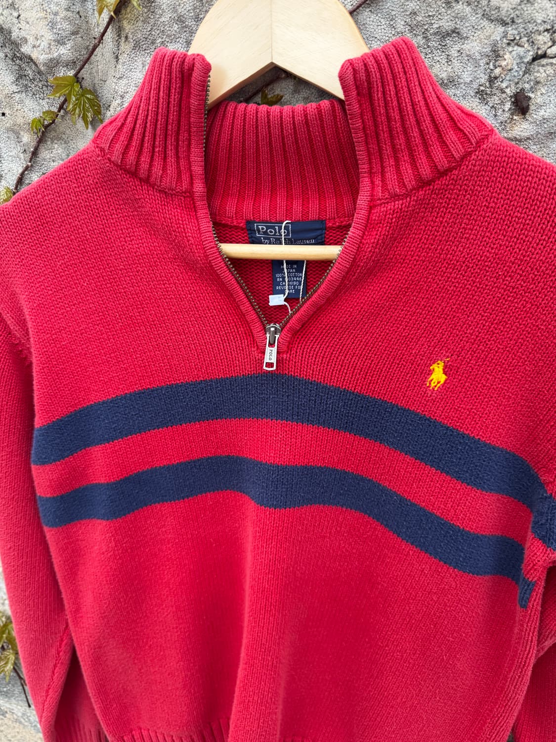 폴로 랄프로렌 빈티지 우먼 하프 집업 니트 상품이미지3