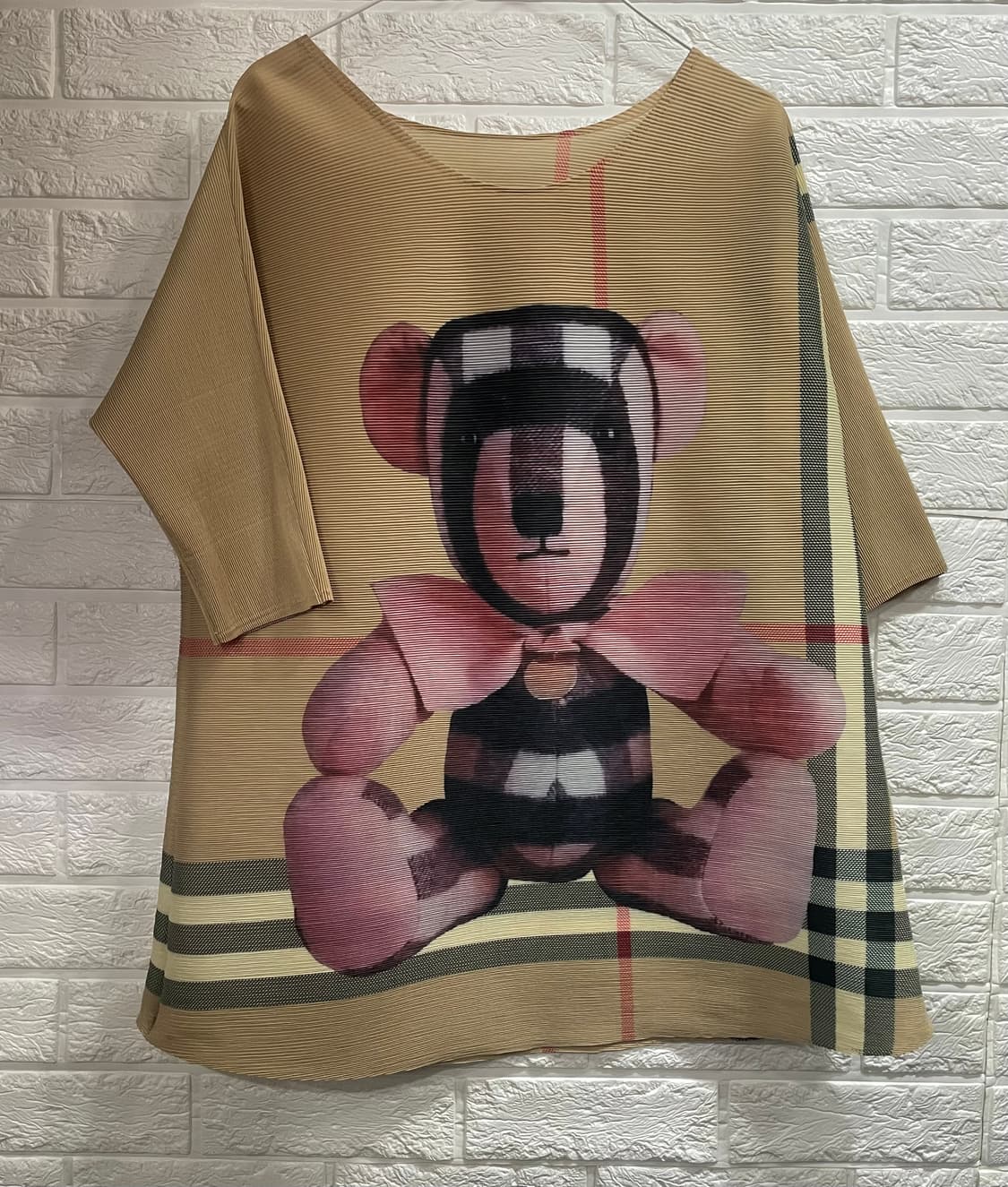 수입 플리츠티셔츠 쭈글이티셔츠:) 상품이미지1