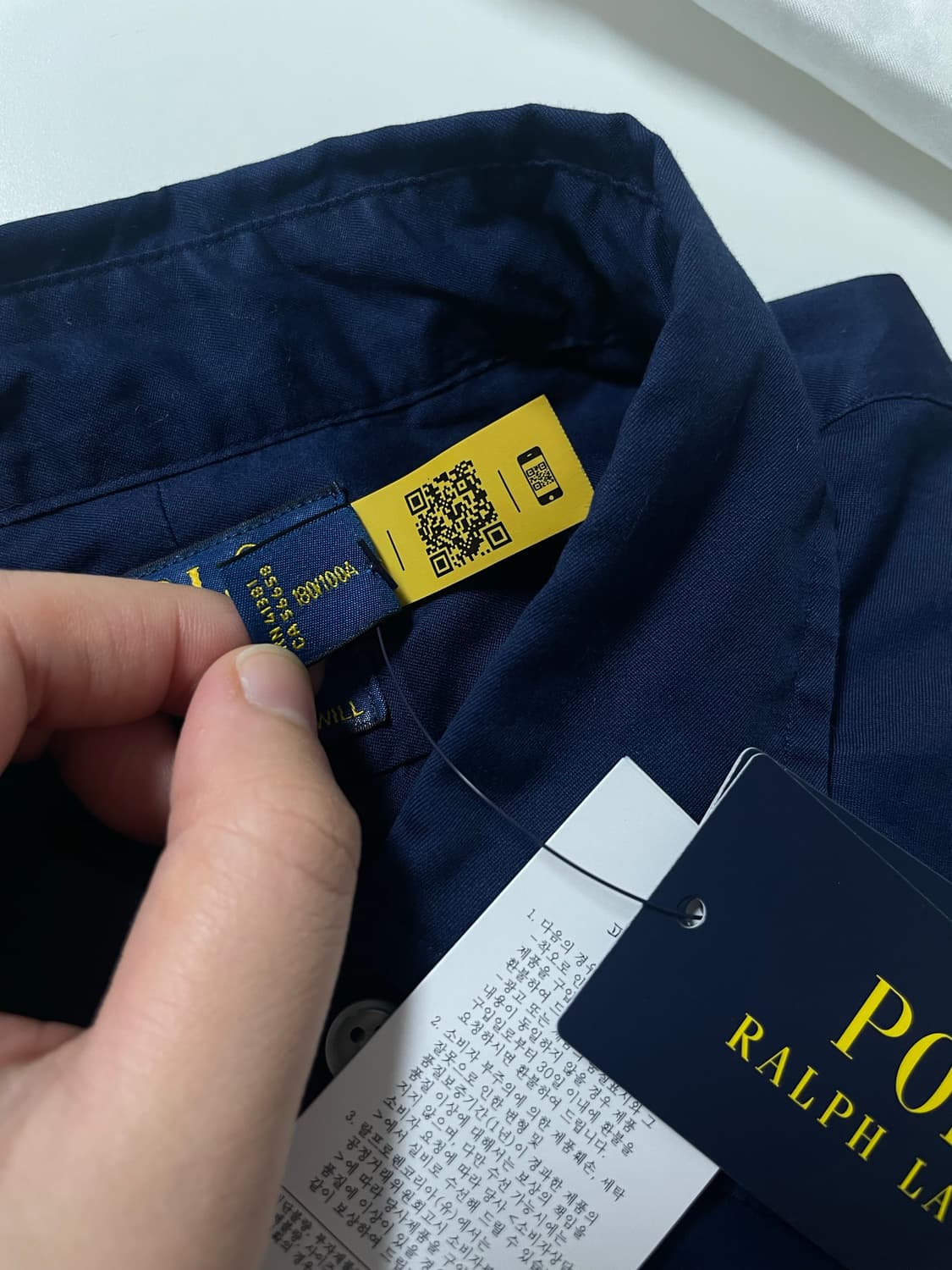 (새상품) polo 폴로 랄프로렌 네이비 정장 신형 셔츠 L 상품이미지4