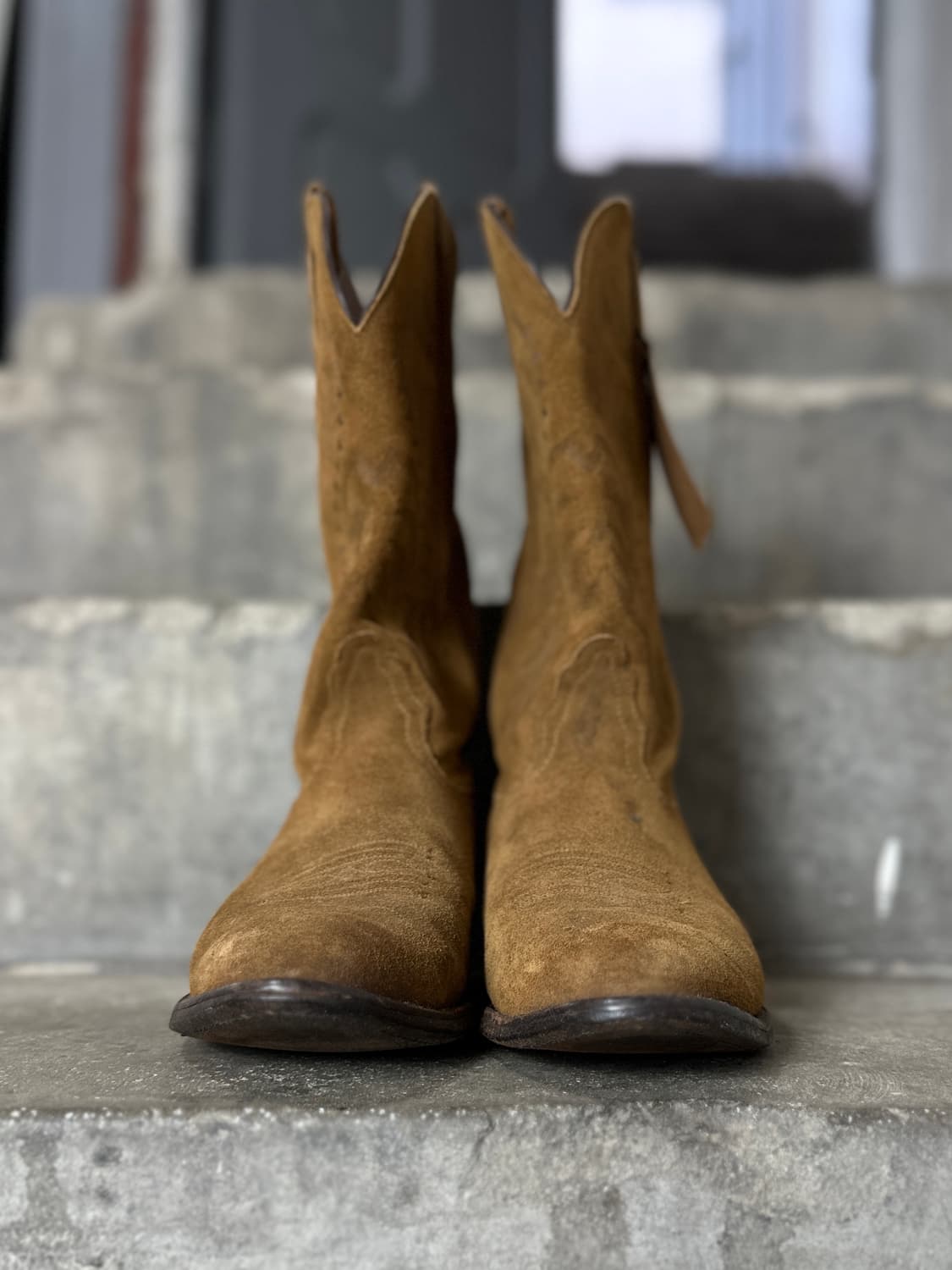 90's USA 노코나 러프아웃 스웨이드 웨스턴 부츠 카우보이 부츠 상품이미지6