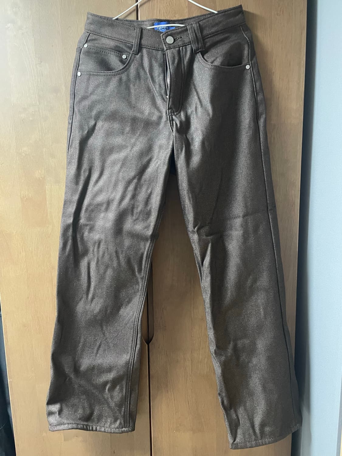 데케트(DECET) 브라운 진(기모) 28사이즈  mid rise wid 상품이미지2