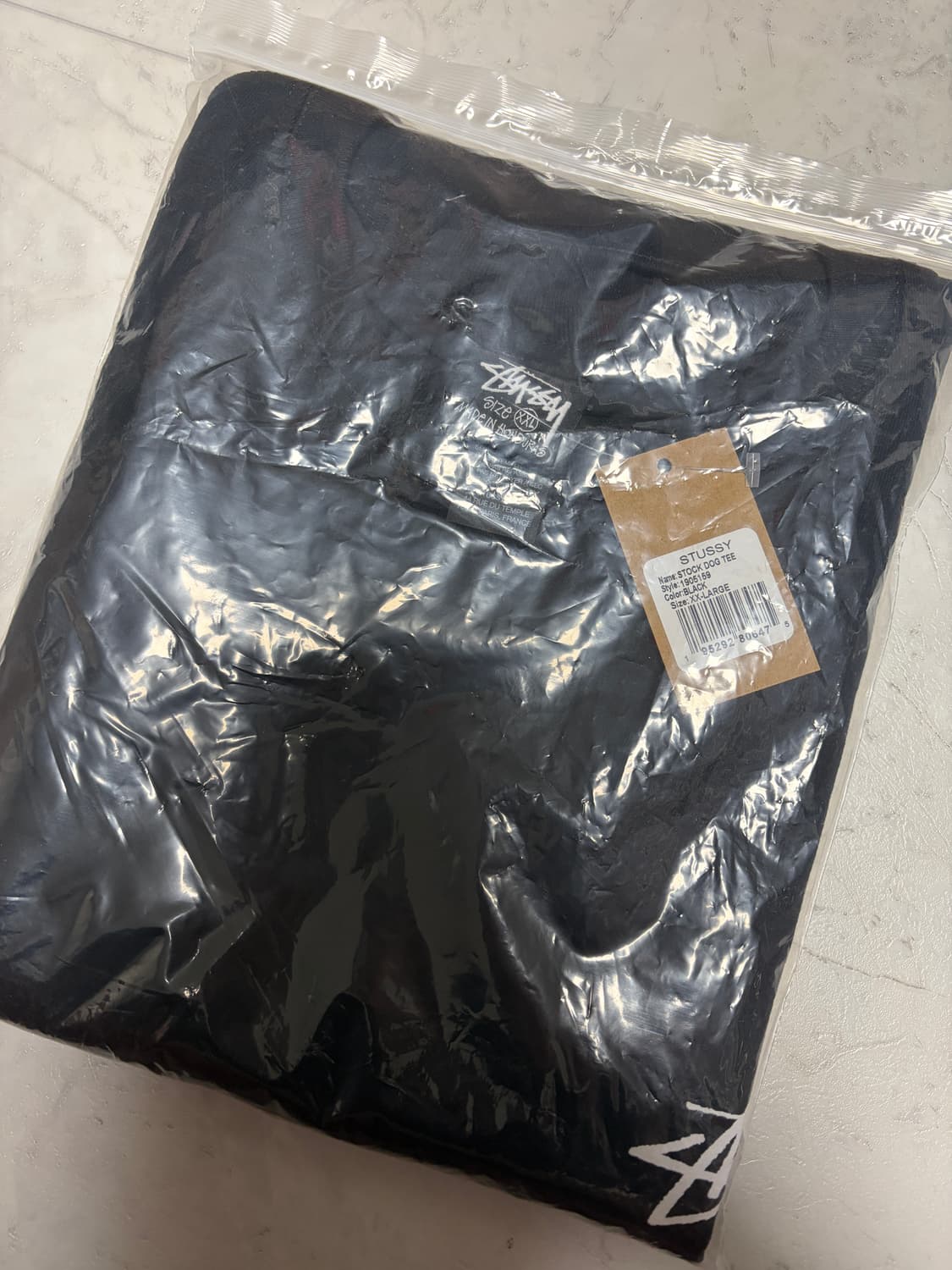 [XXL] 스투시 스탁 도그 티셔츠 블랙 상품이미지3