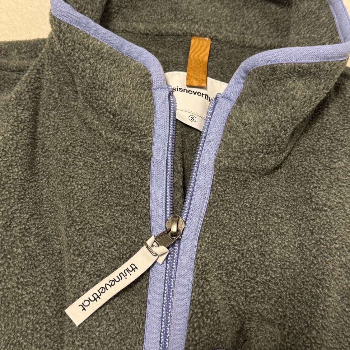 디스이즈네버댓 하프집 플리스 풀오버 그레이 S 상품이미지5