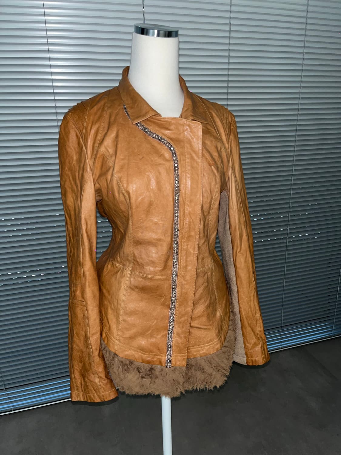 Japanese vintage orange leather jacket 상품이미지1