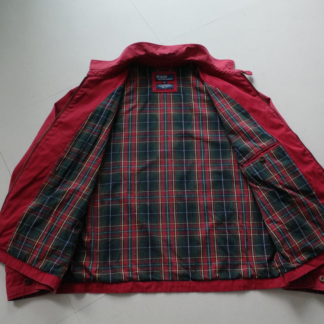 90s 폴로 랄프로렌 레드 코튼 스윙톱 자켓 (XL)  상품이미지7
