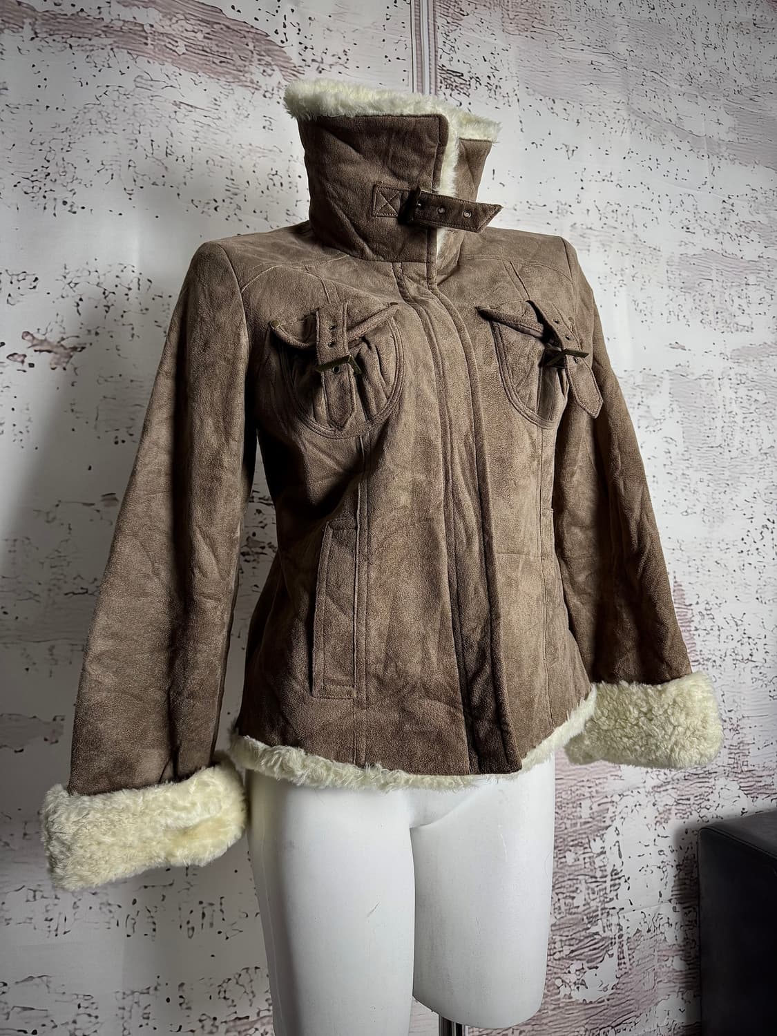 Vintage Brown Shearling Jacket 상품이미지1