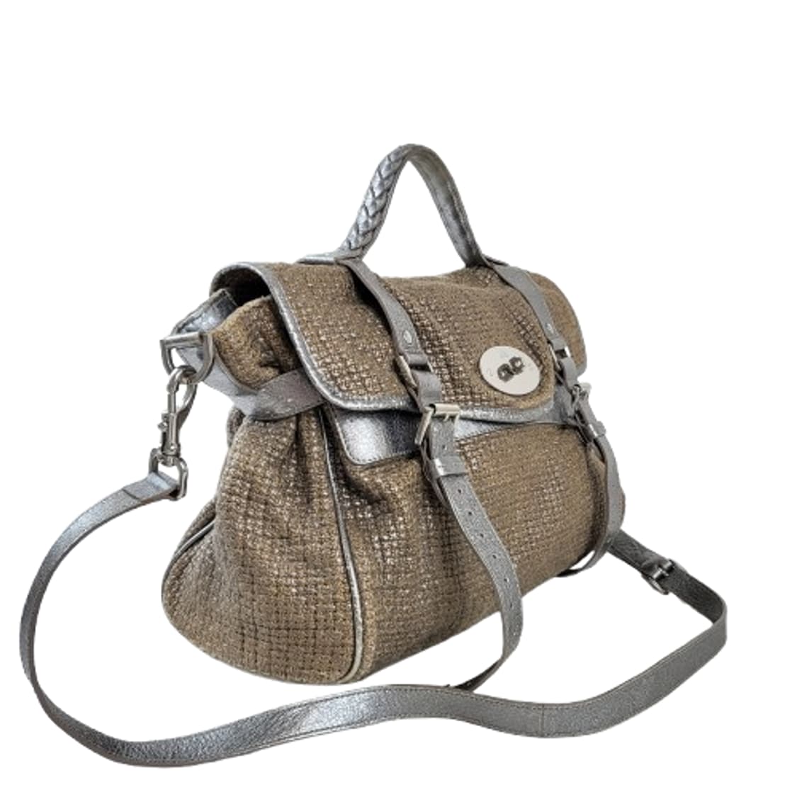 정품 멀버리 알렉사 메탈릭 실버 트위드 컬렉션 한정판 상품이미지2