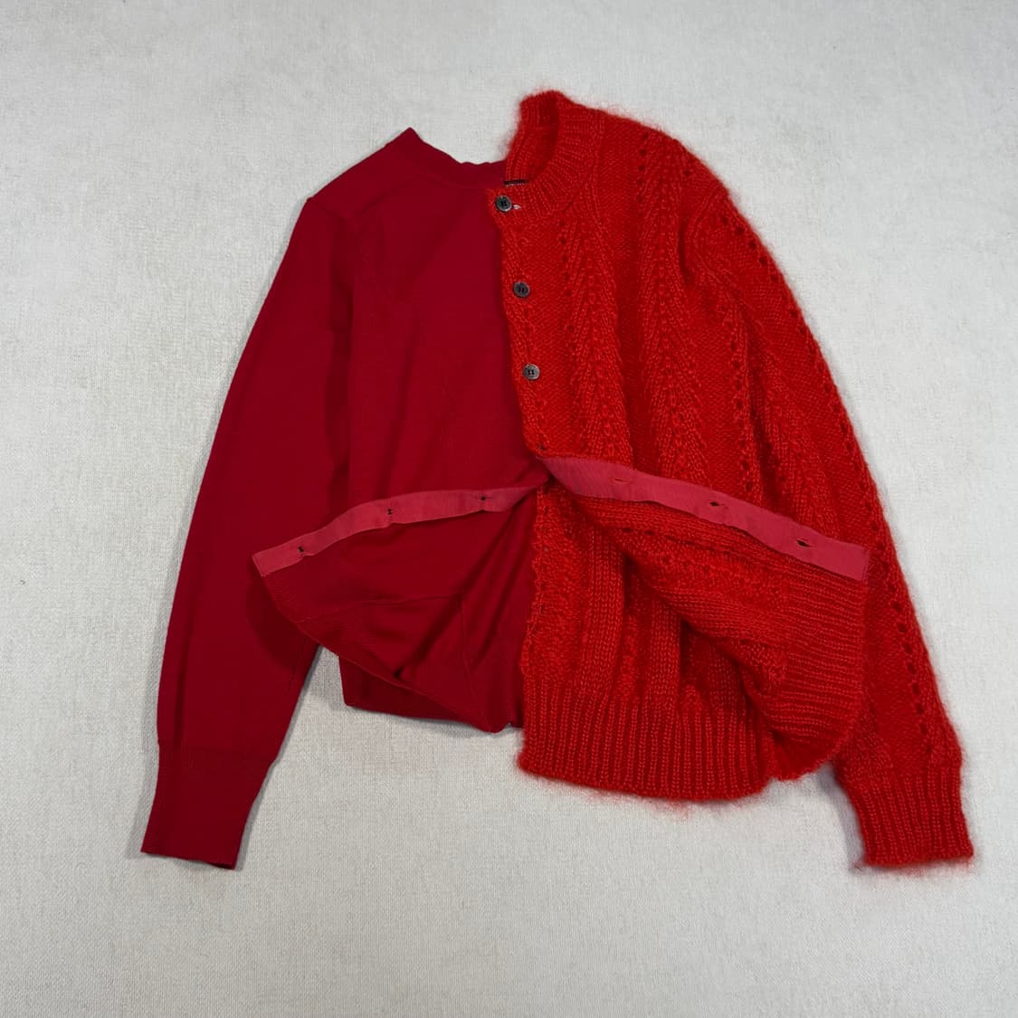 Asymmetrical Red Cardigan 상품이미지3