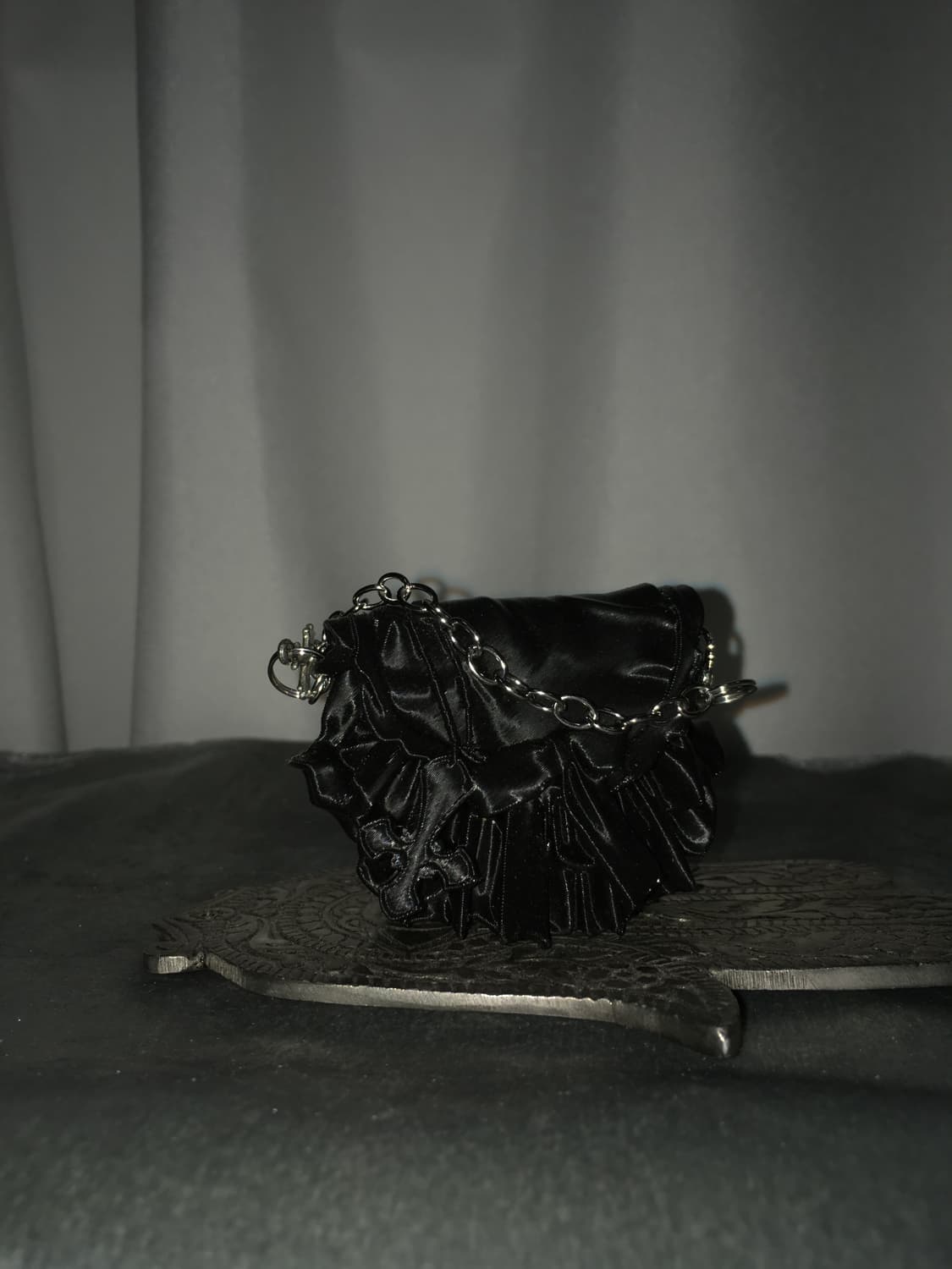 Kurokamimotel 쿠로카미모텔 오브제 키링 백 블랙 상품이미지7