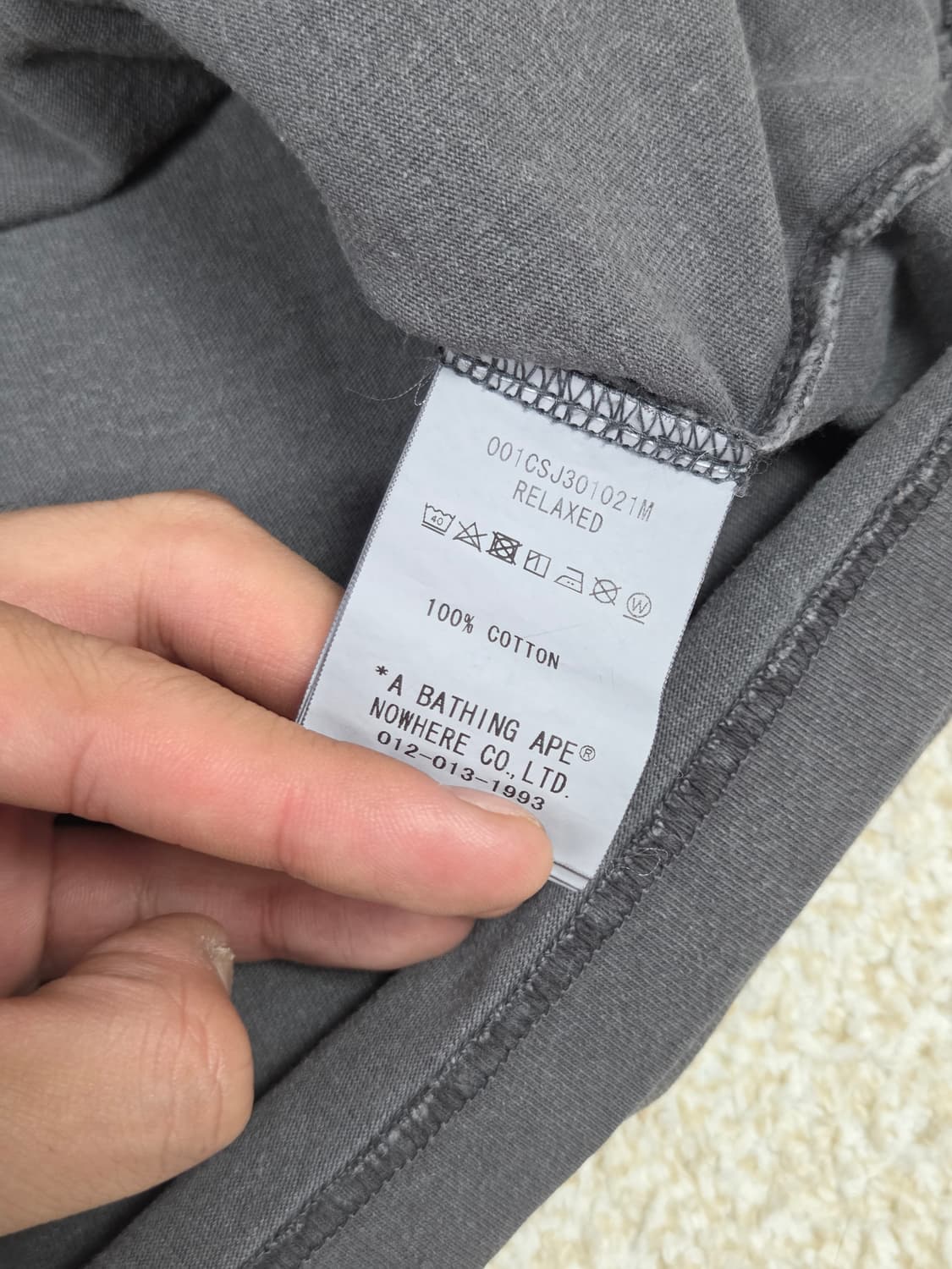 [베이프] 에이프 헤드 로고 반팔 티셔츠 | S00037 상품이미지4