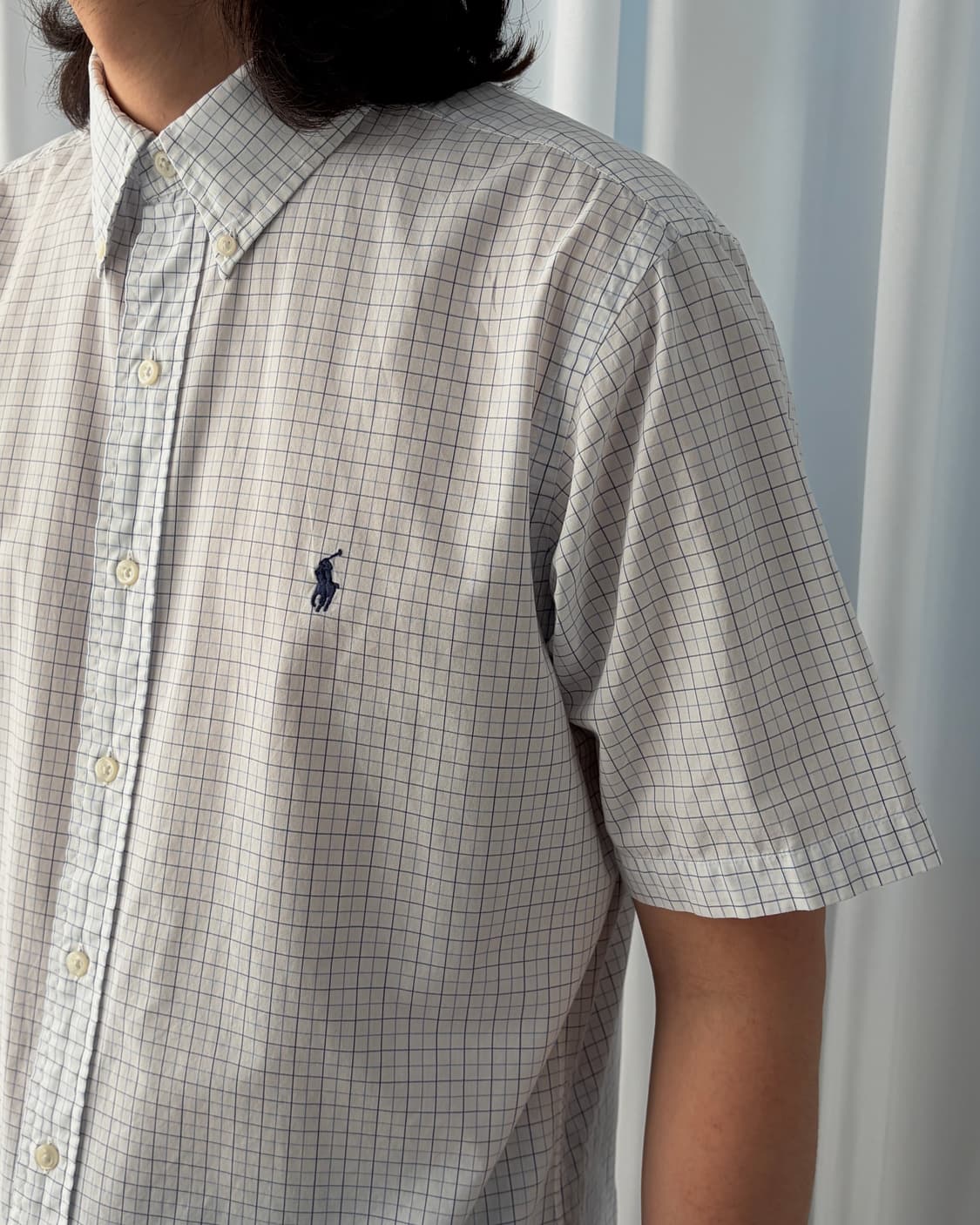 [M-L]폴로 랄프로렌 포플린 체크 반팔 셔츠 상품이미지2