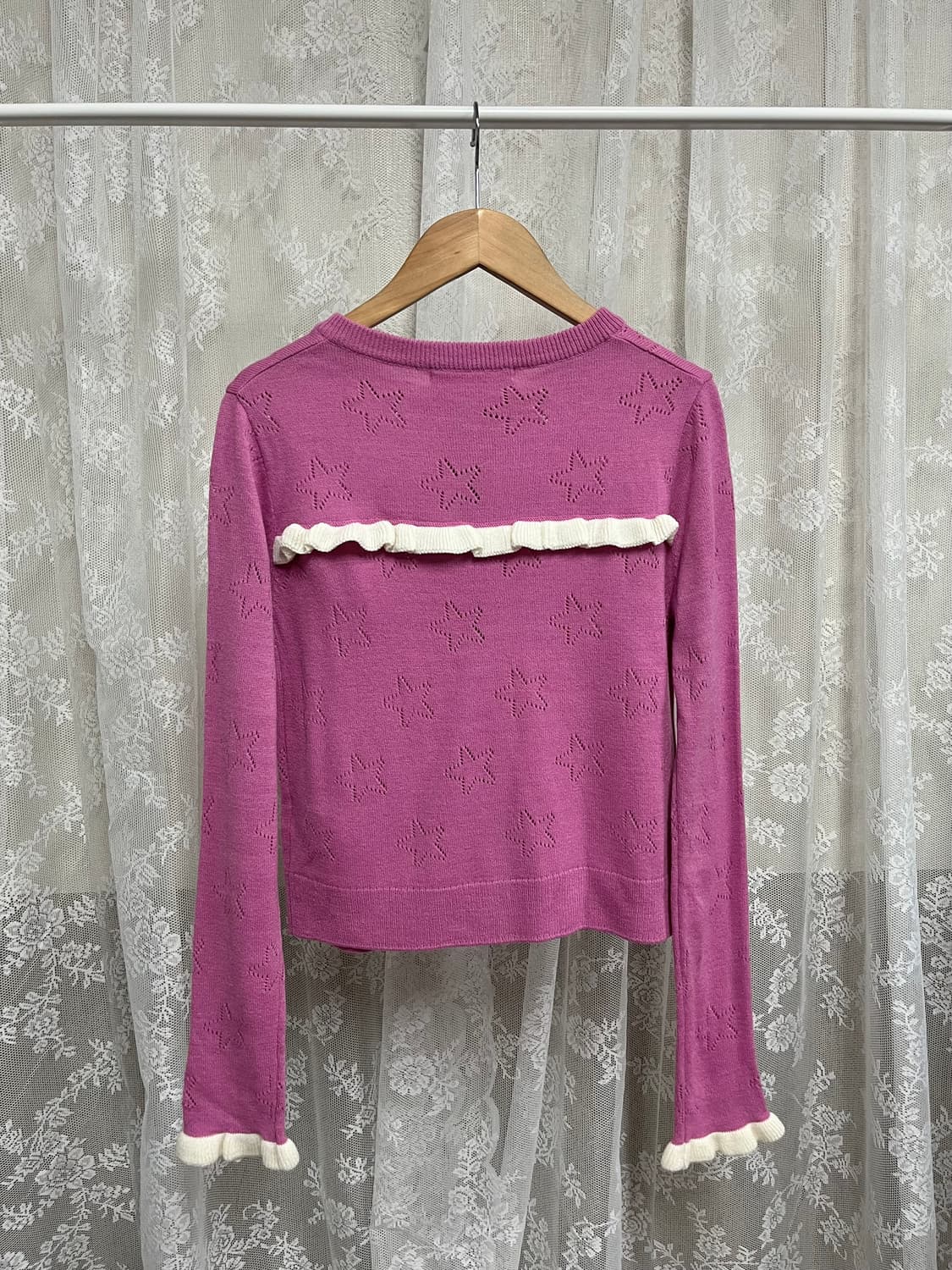 F) 마가린핑거스 스타 펀칭 니트 핑크 상품이미지2