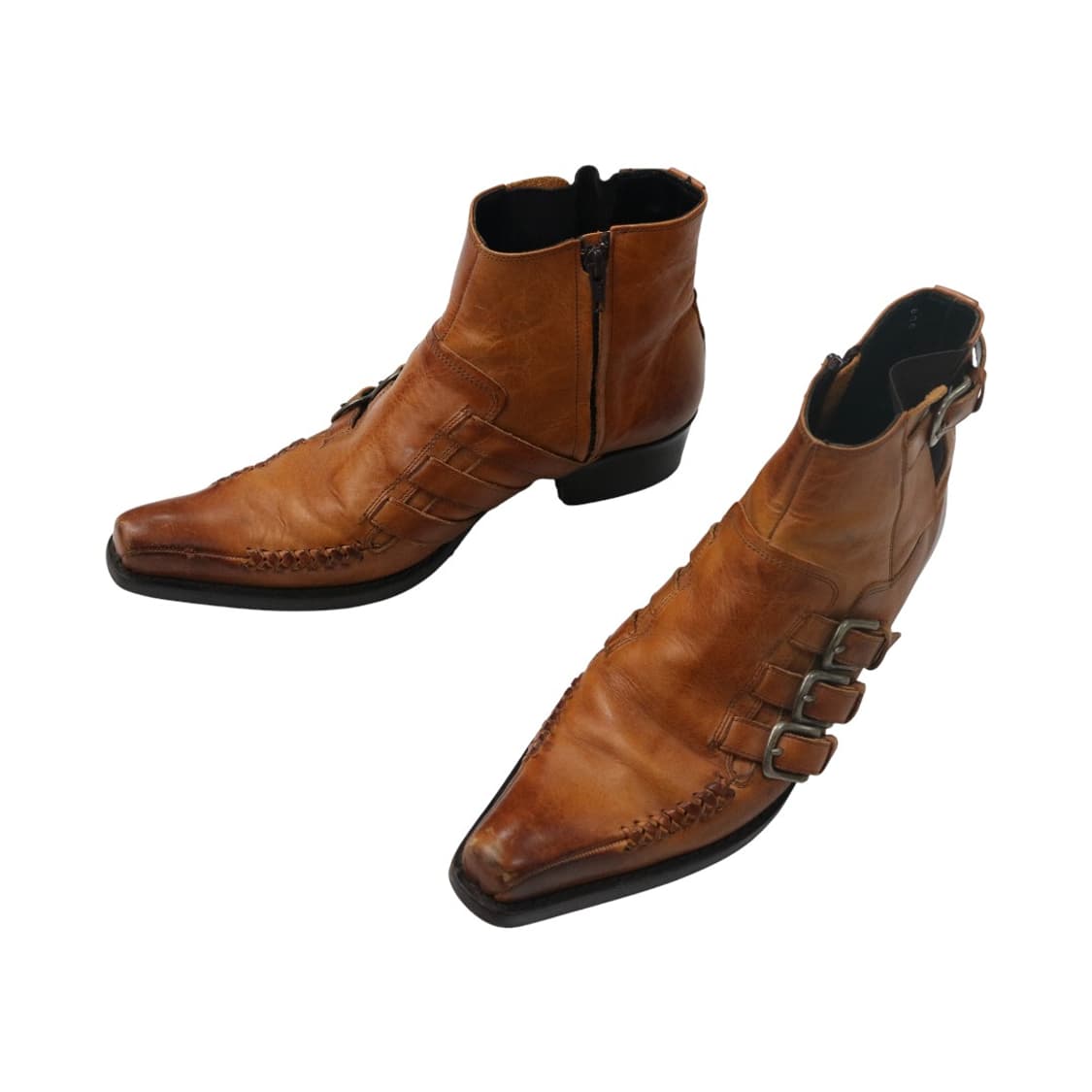 훕데두 스퀘어토 버클 스트랩 부츠 상품이미지1